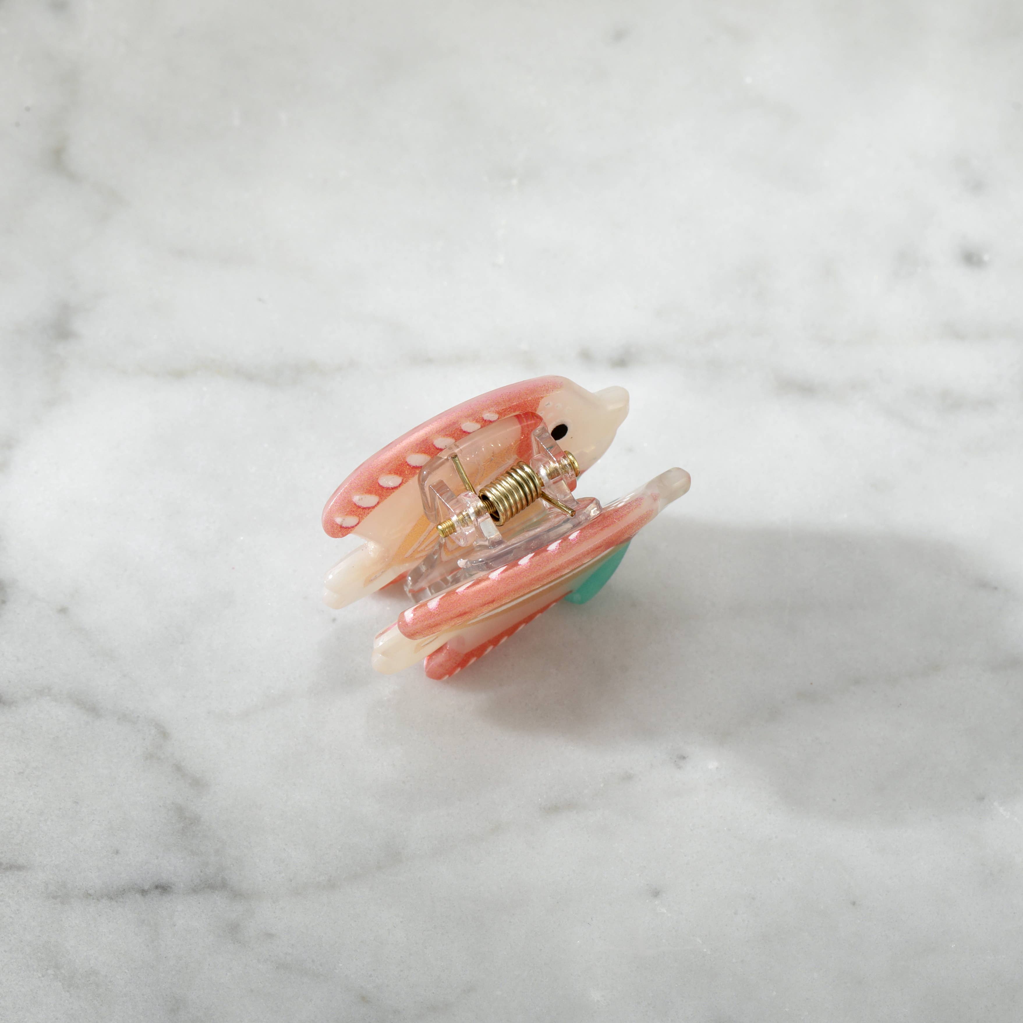 Eco-Friendly Mini Peach Reef Fish Hair Clip