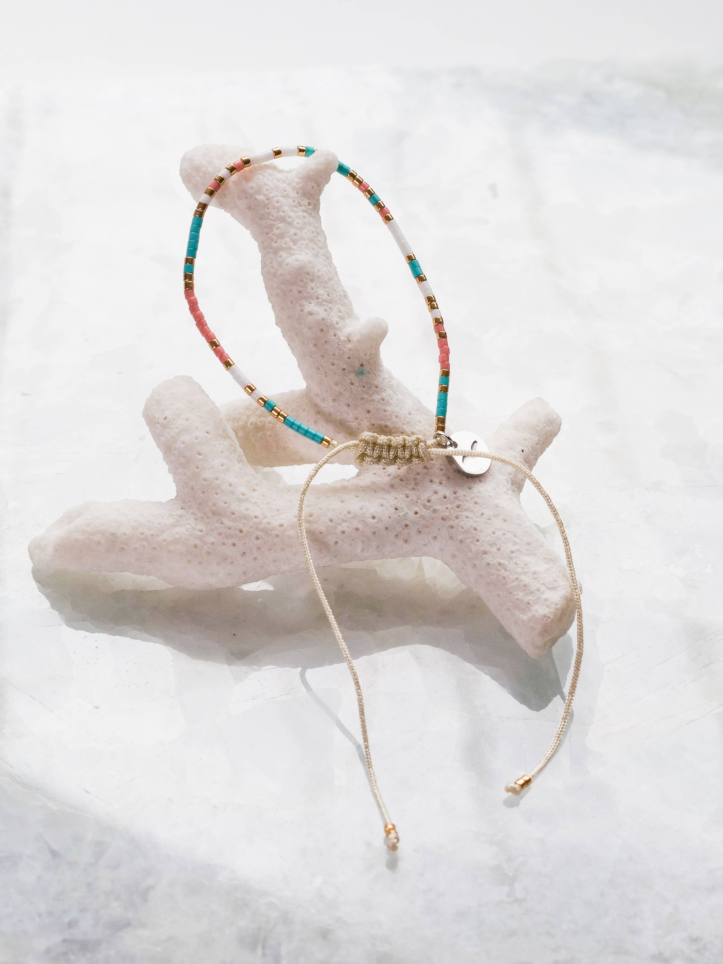 Tiny Bead Stackable, Island Bead Bracelet - Sandbar