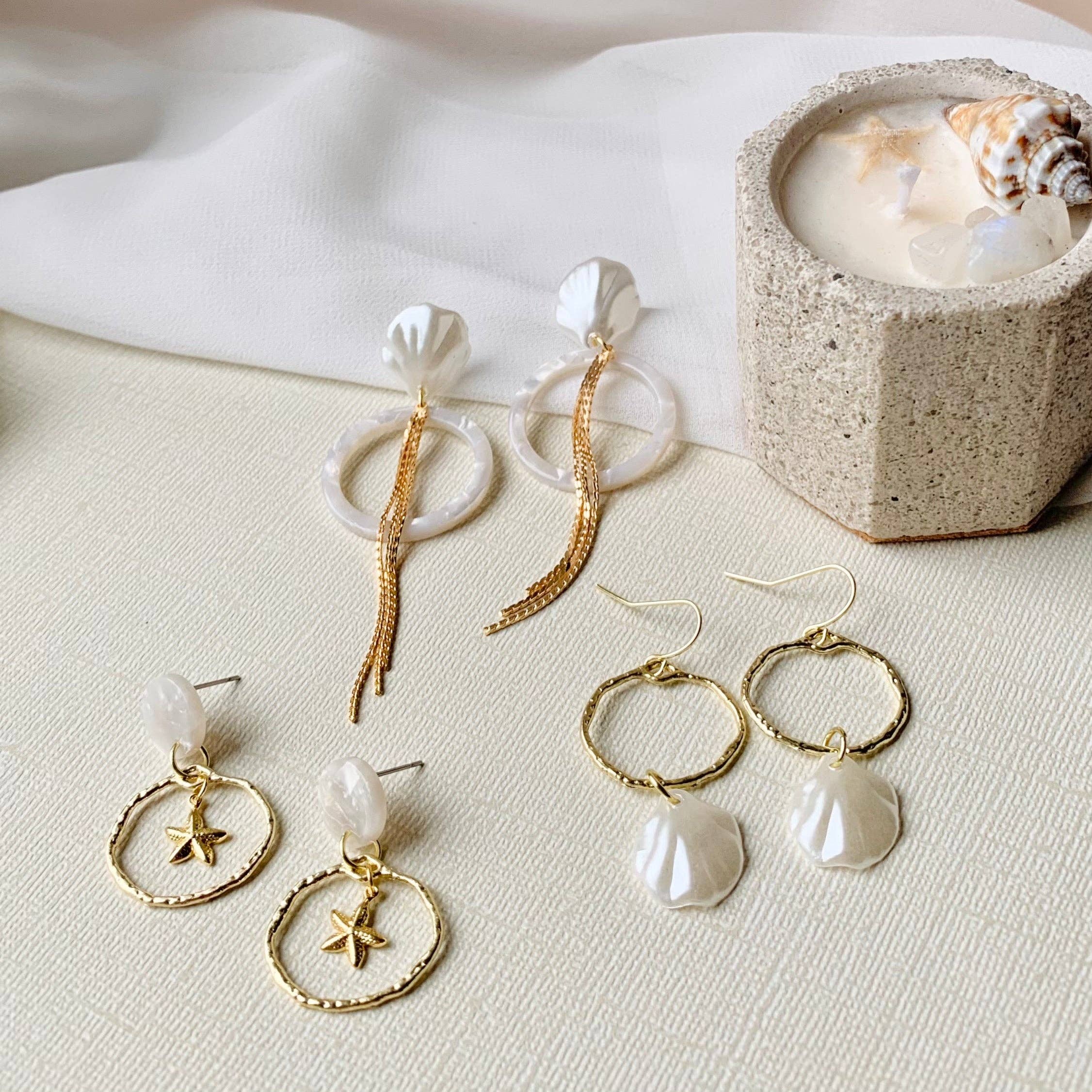 STARFISH HOOPS | gold | coastal chic jewelry