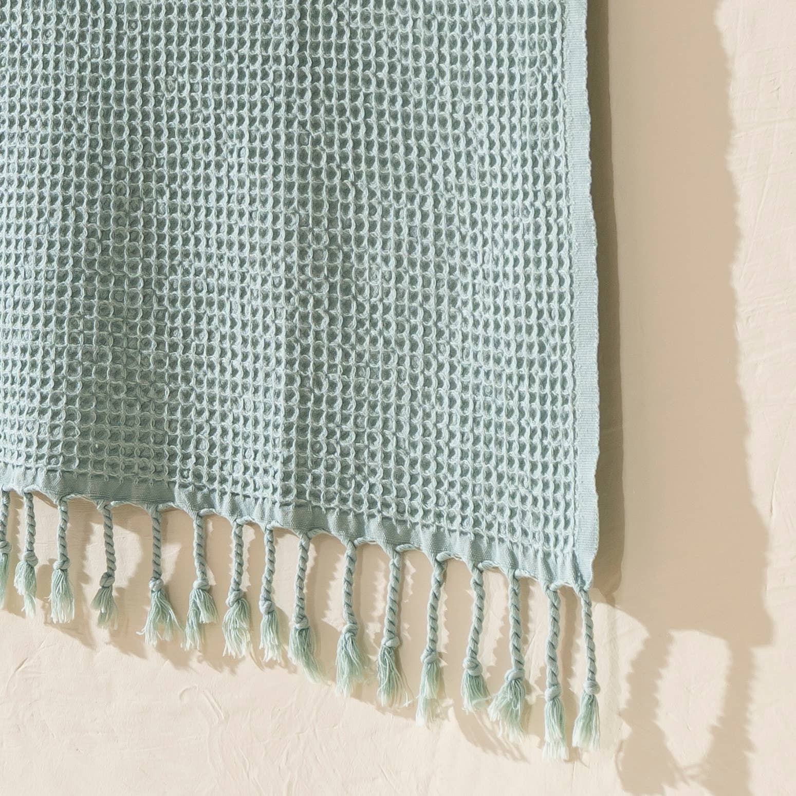 Stonewashed Waffle Beach Towel Turkish Hamam Fouta Vintage