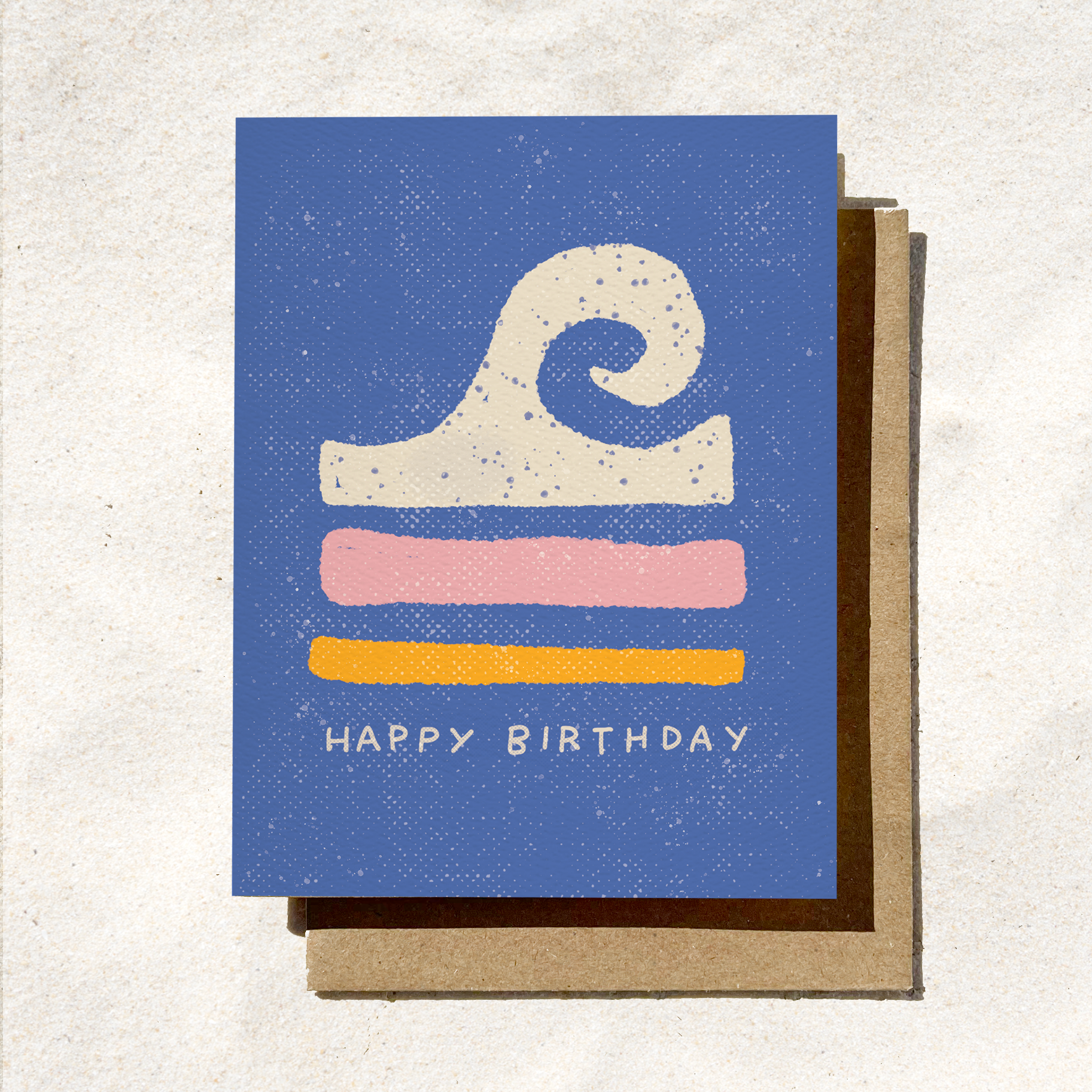 Happy Birthday Surf Wave Card | Minimal Birthday Card | Surf Card
