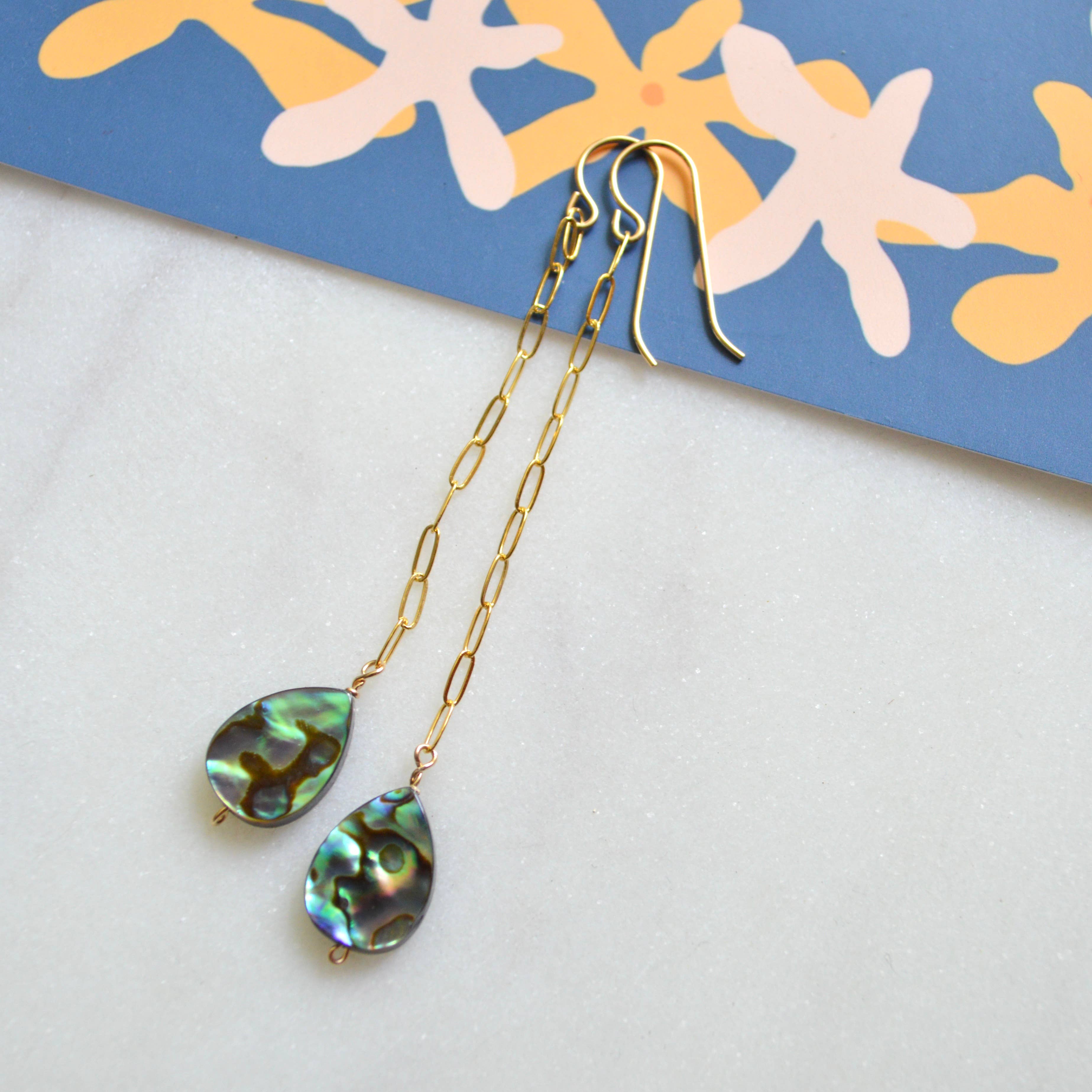 Abalone Teardrop Earrings