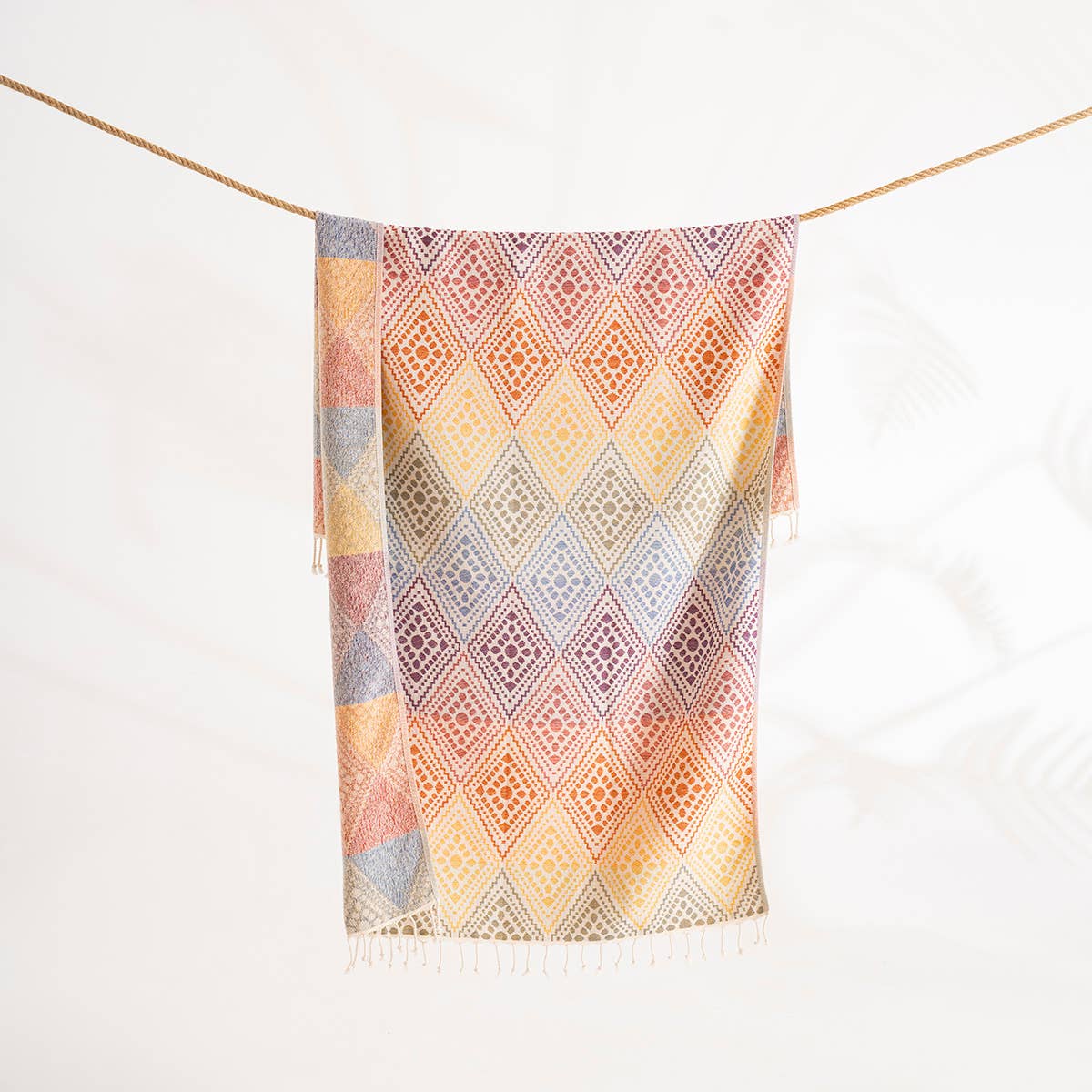 Multicolor Turkish Towel Bath Beach Spa Pool Terry-backed