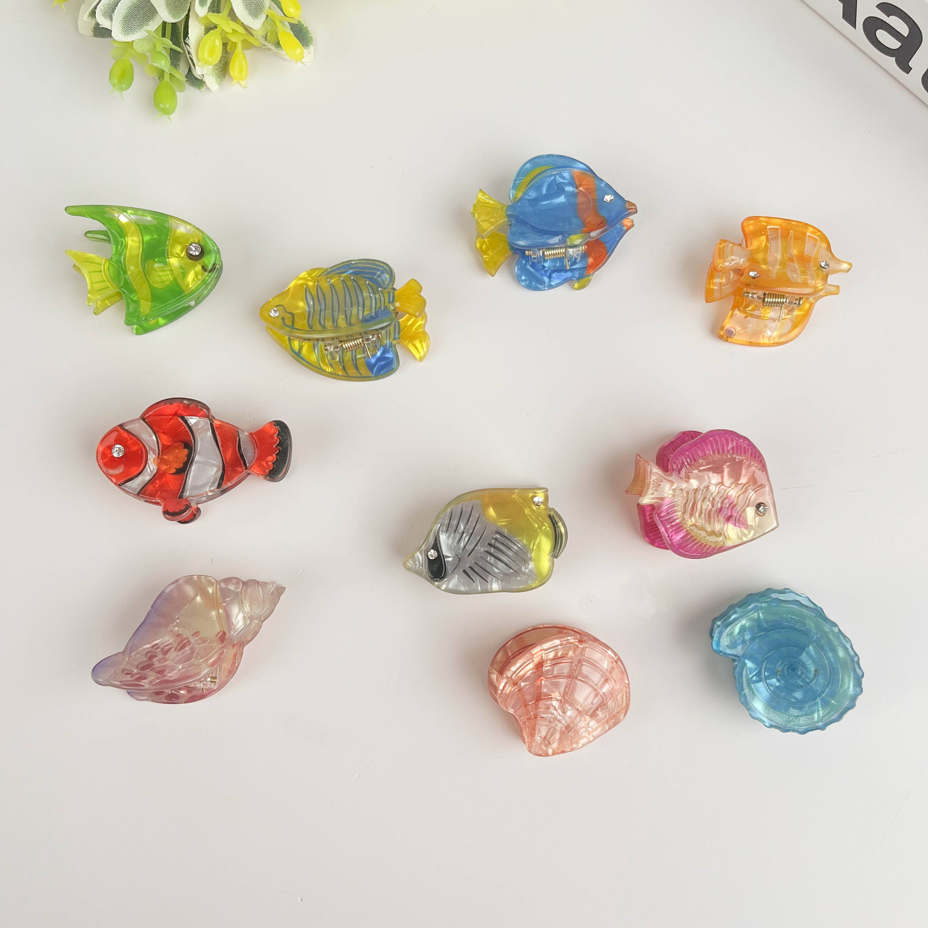 Marine Animal Series Hair Clip, Acetate Mini Claw Clips