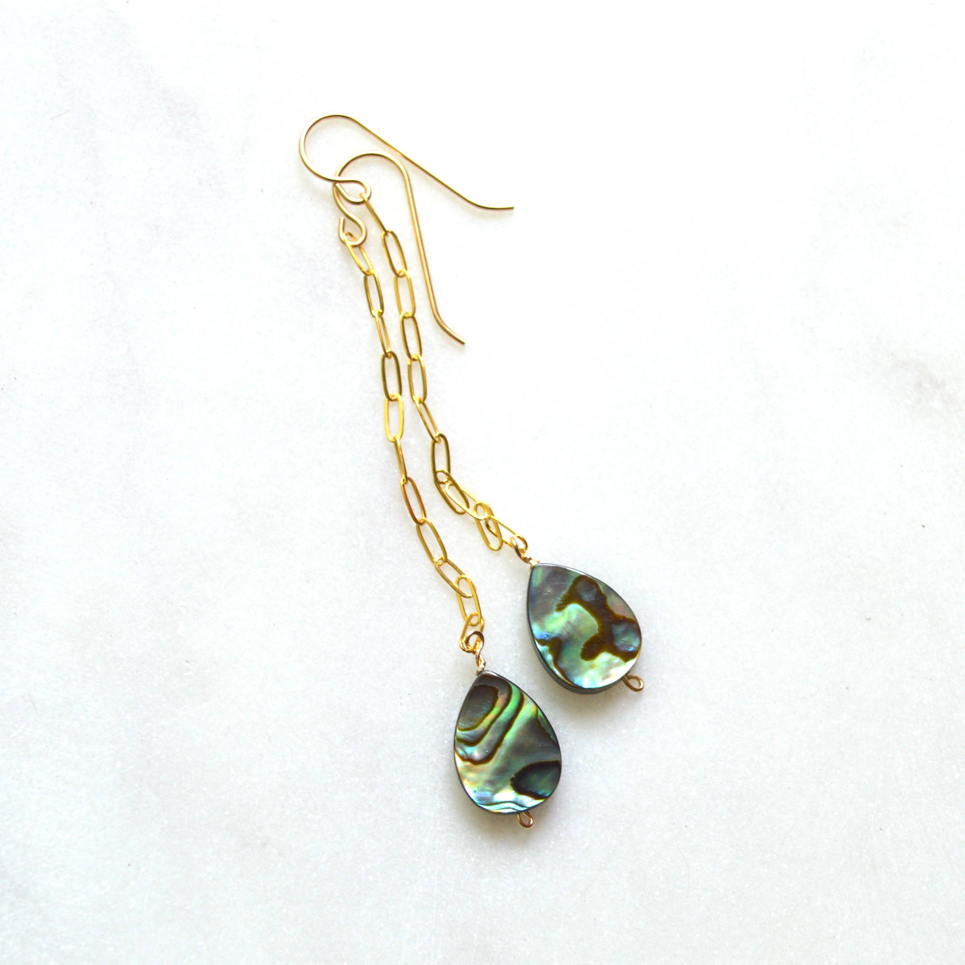 Abalone Teardrop Earrings
