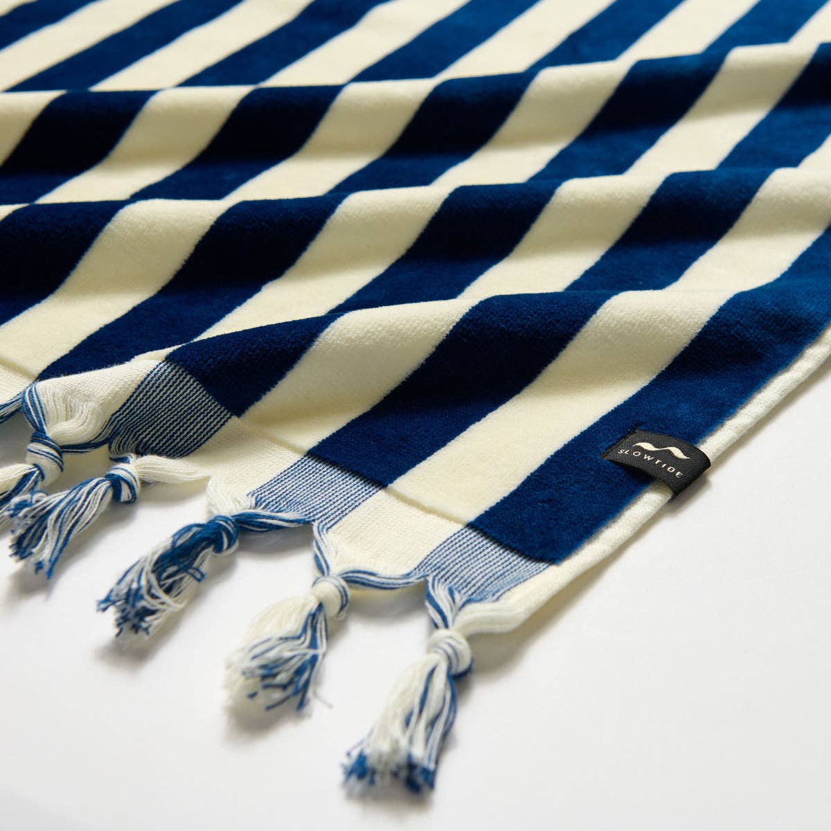 Cabana Fringe Premium Woven Towel - Deep Pool