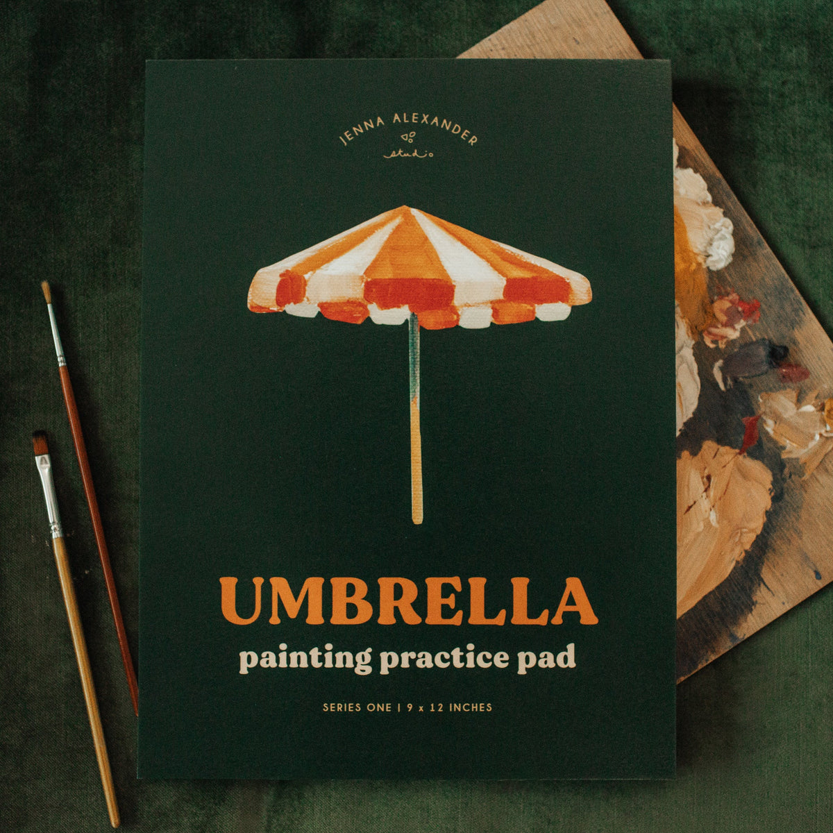 Umbrella Painting Practice Pad by Jenna Fine Art Studio
