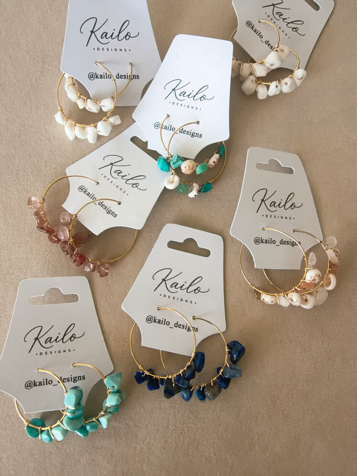 Kailo - Gemstone Hoop Earrings