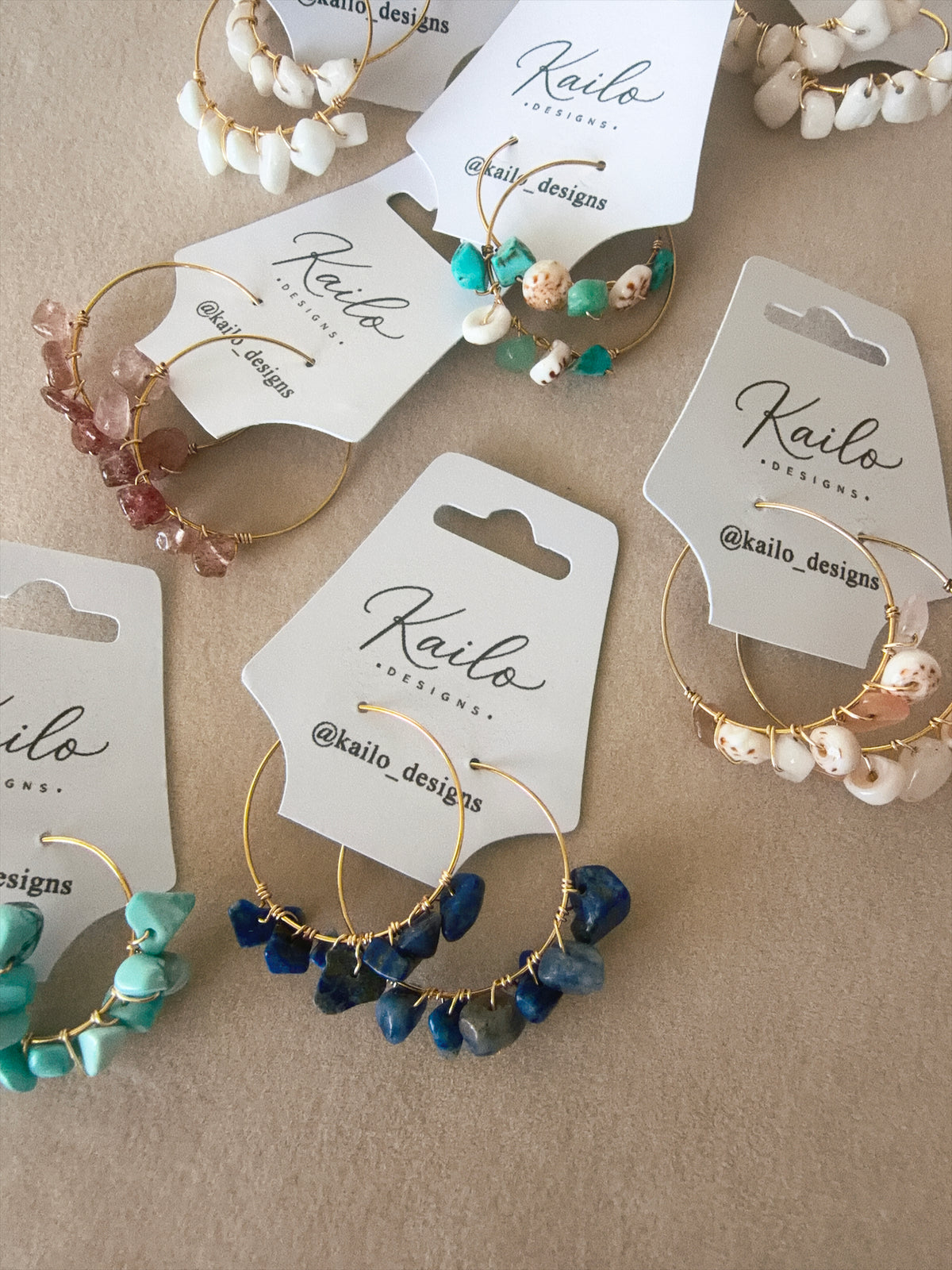 Kailo - Gemstone Hoop Earrings