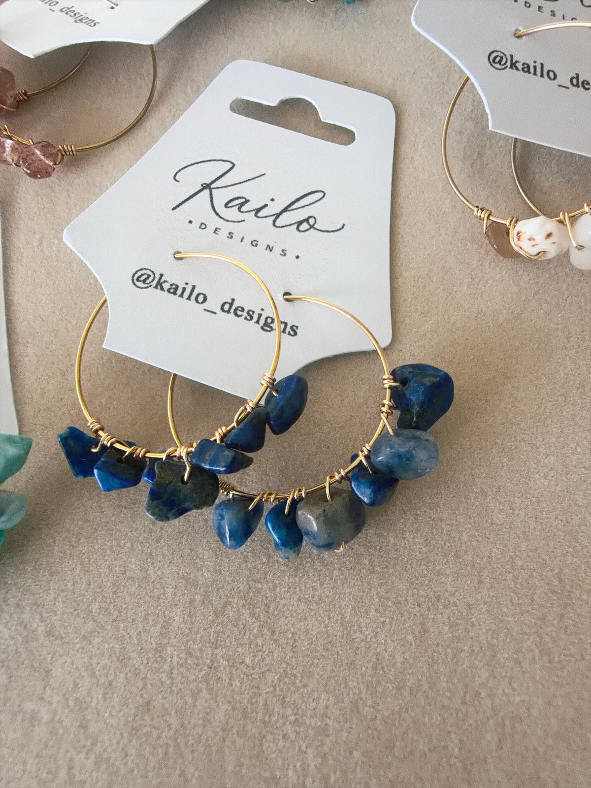 Kailo - Gemstone Hoop Earrings