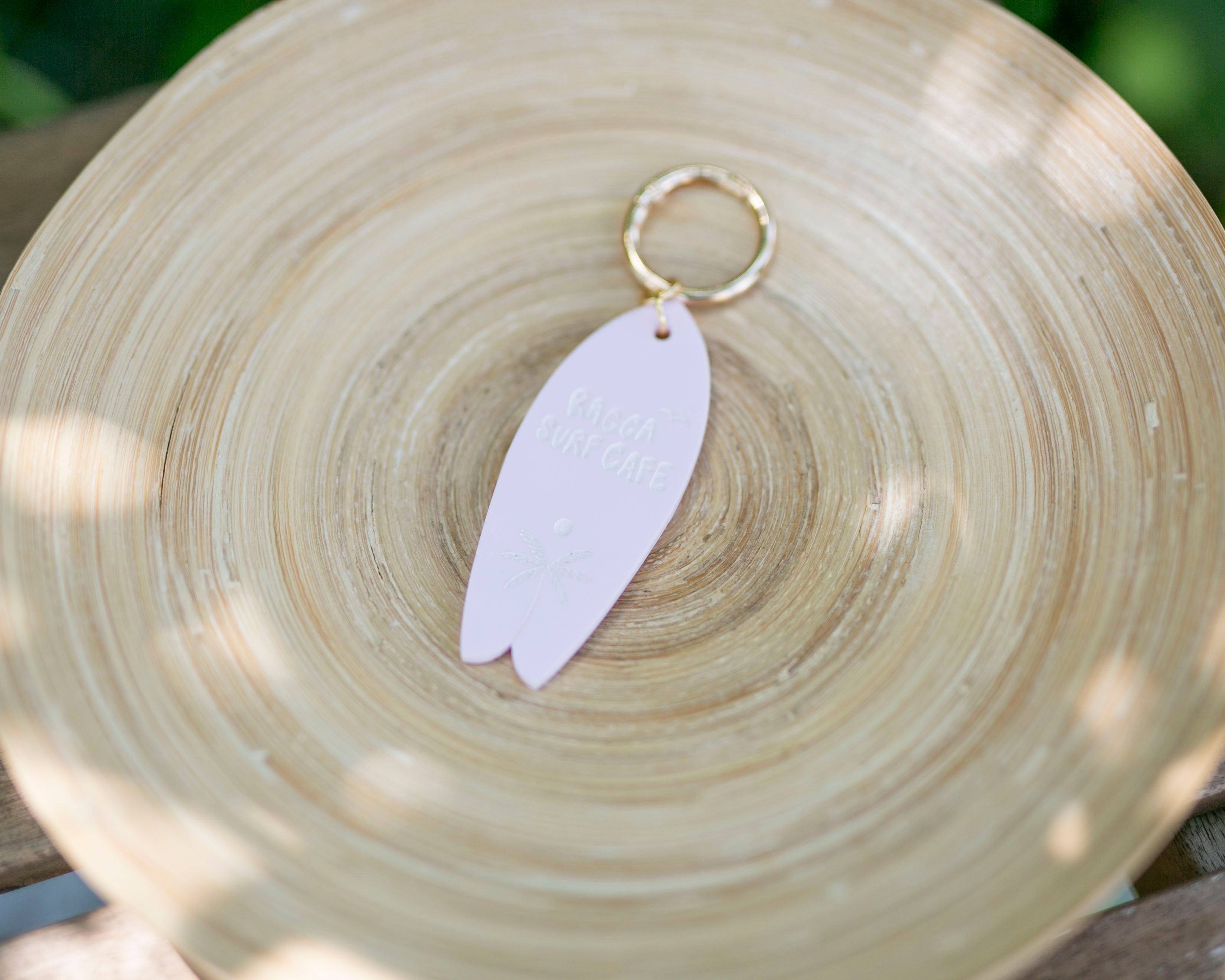 Ragga Surf Cafe Acrylic Surfboard Keychain