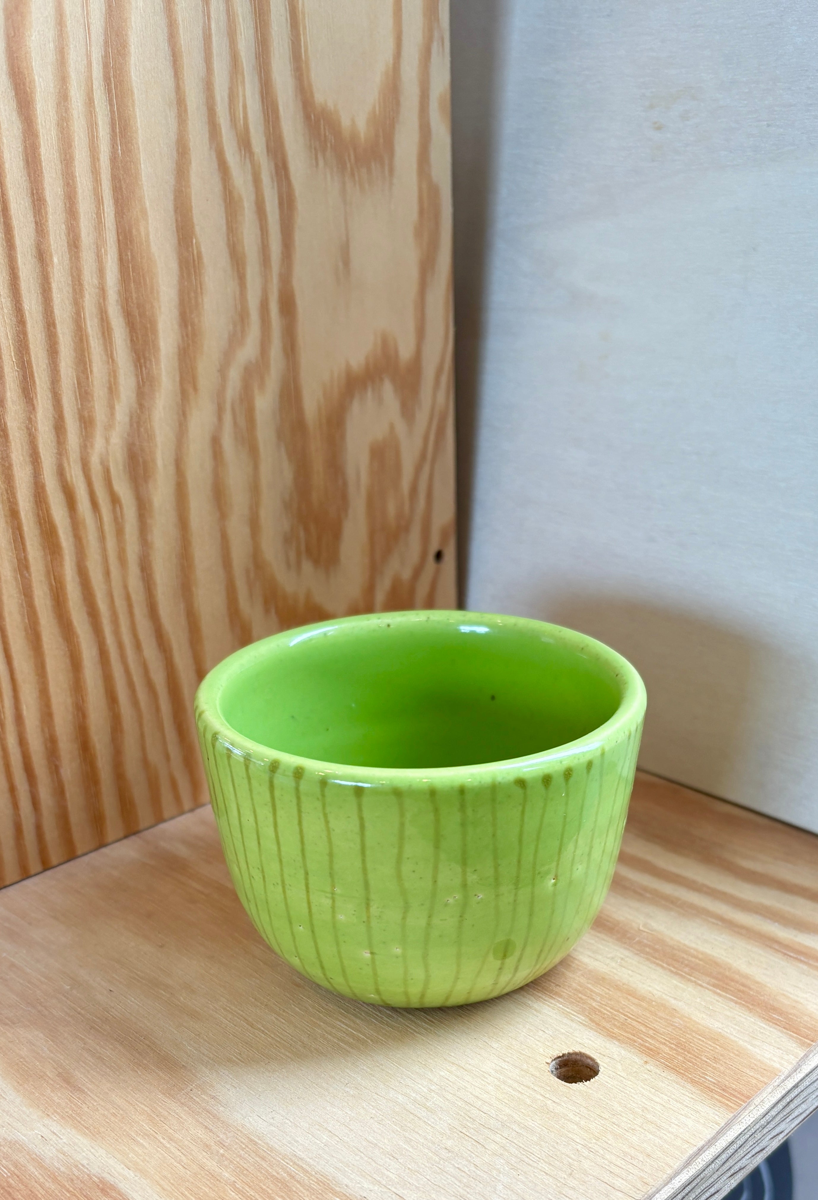 Citron Striped Tumbler - it's wonky