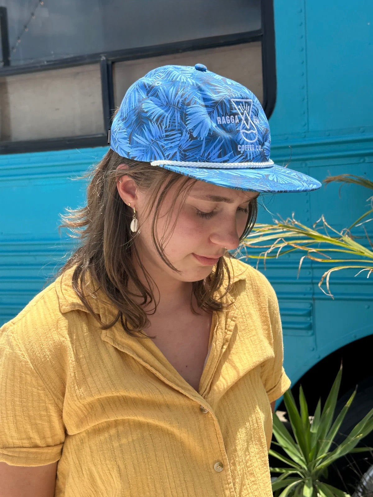 Ragga Bean Coffee Co. Flat Bill Palm Hats