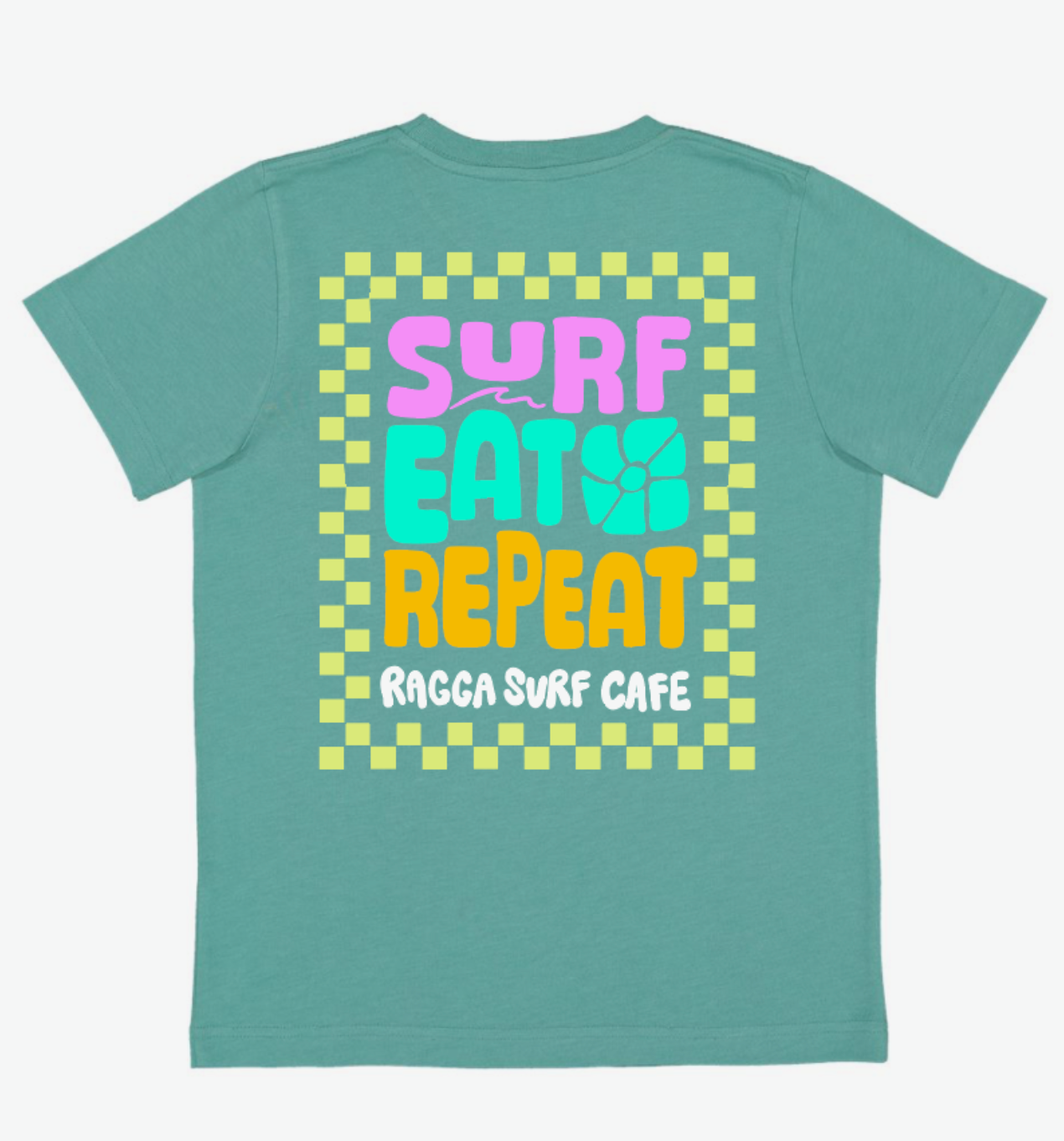 Youth RSC Surf Eat Repeat Check - Vintage Saltwater Youth Tee