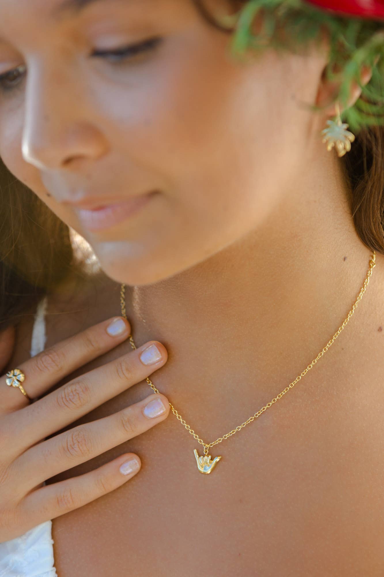 Shaka Gold Necklace