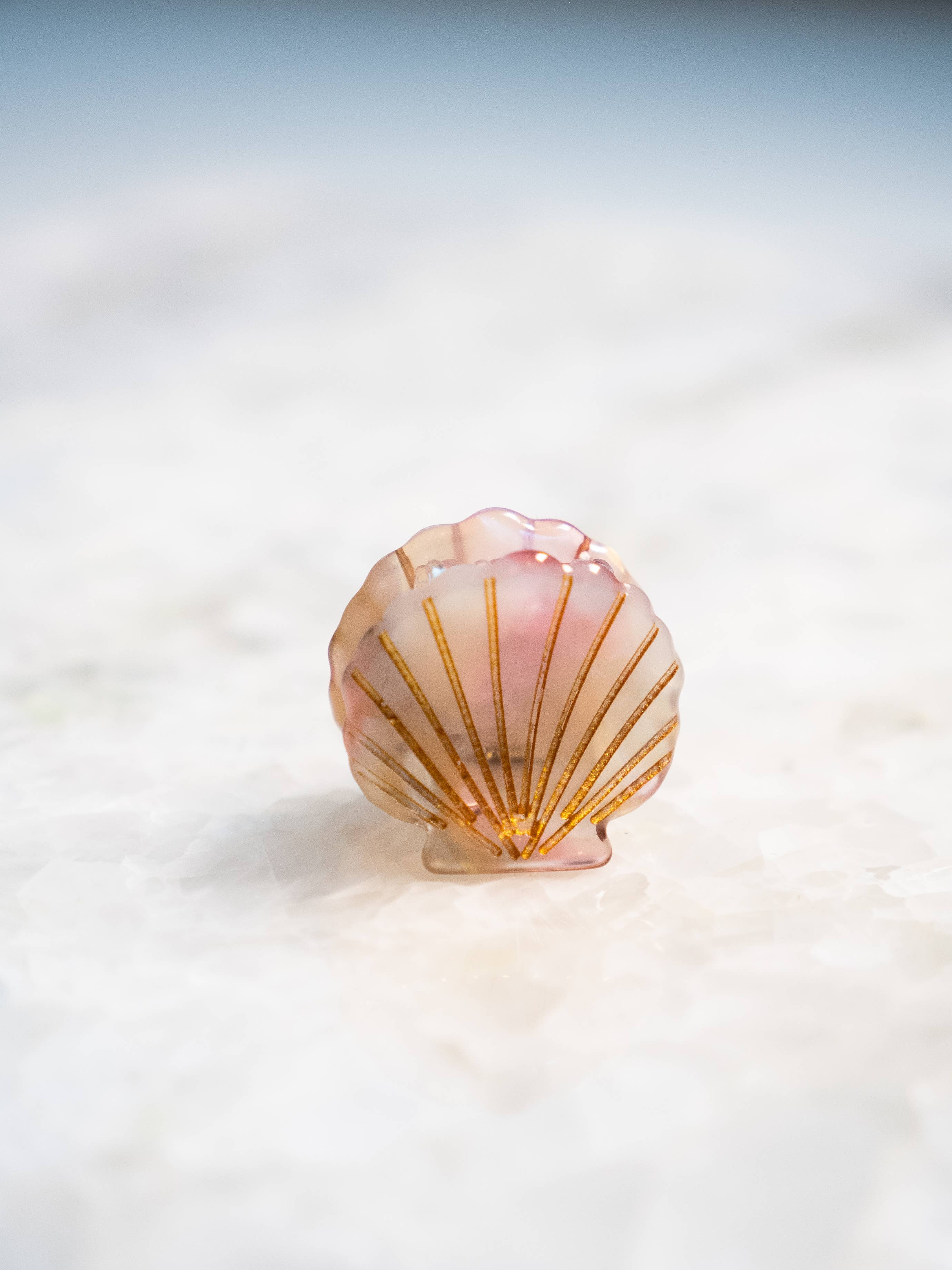 Eco Friendly Scallop Shells Hair Clip, Mini