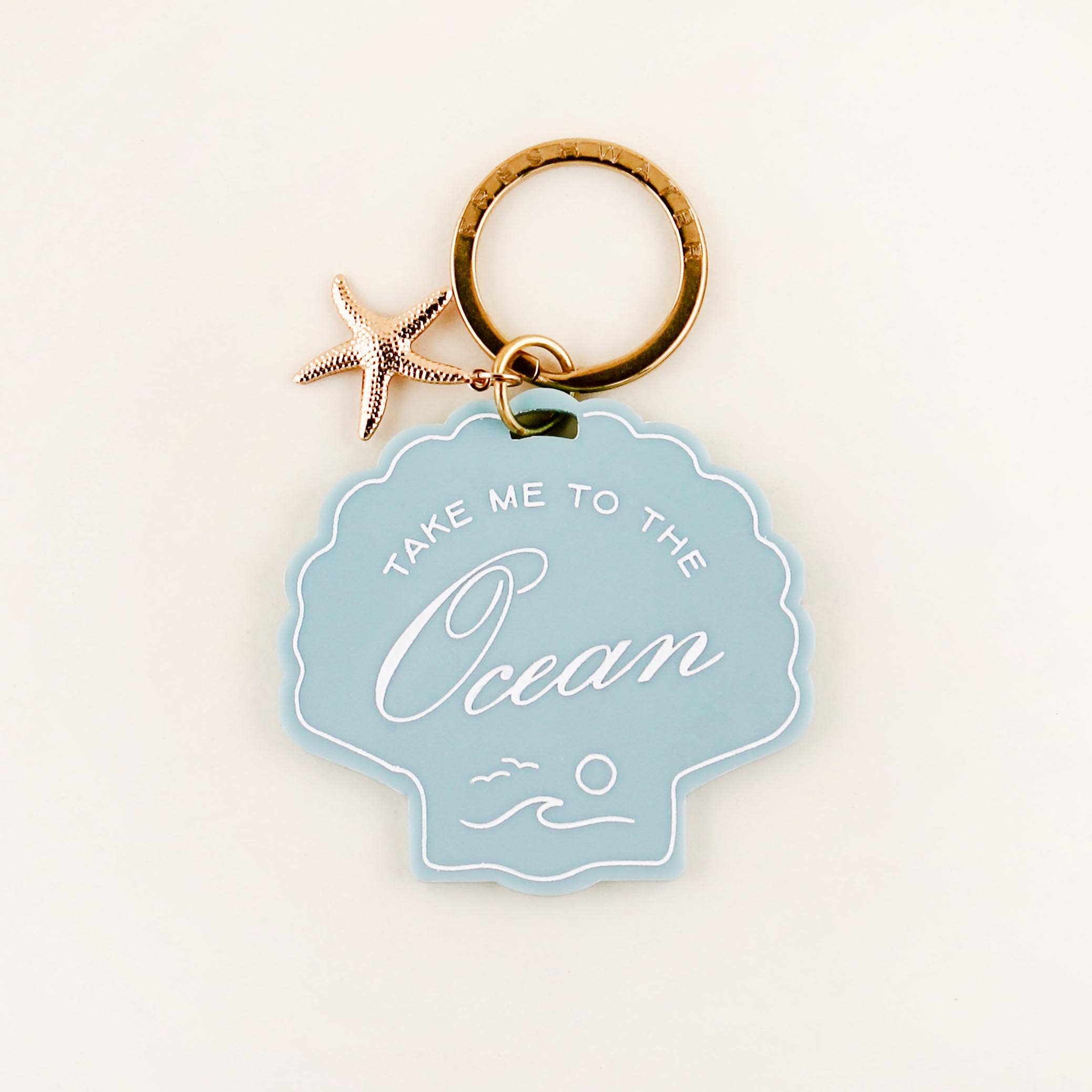 Ocean Seashell Charm Keychain
