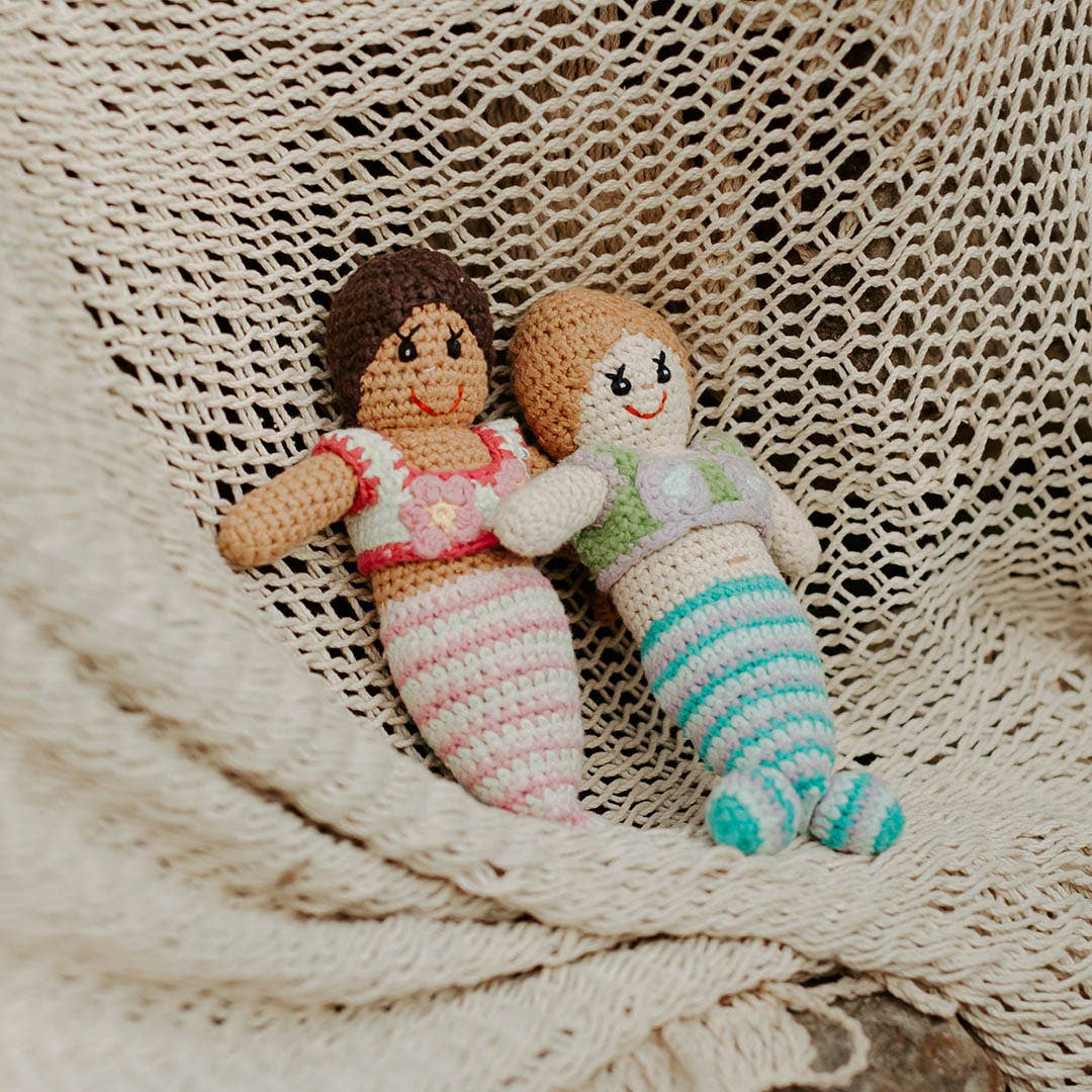 Mini Turquoise Mermaid Rattle