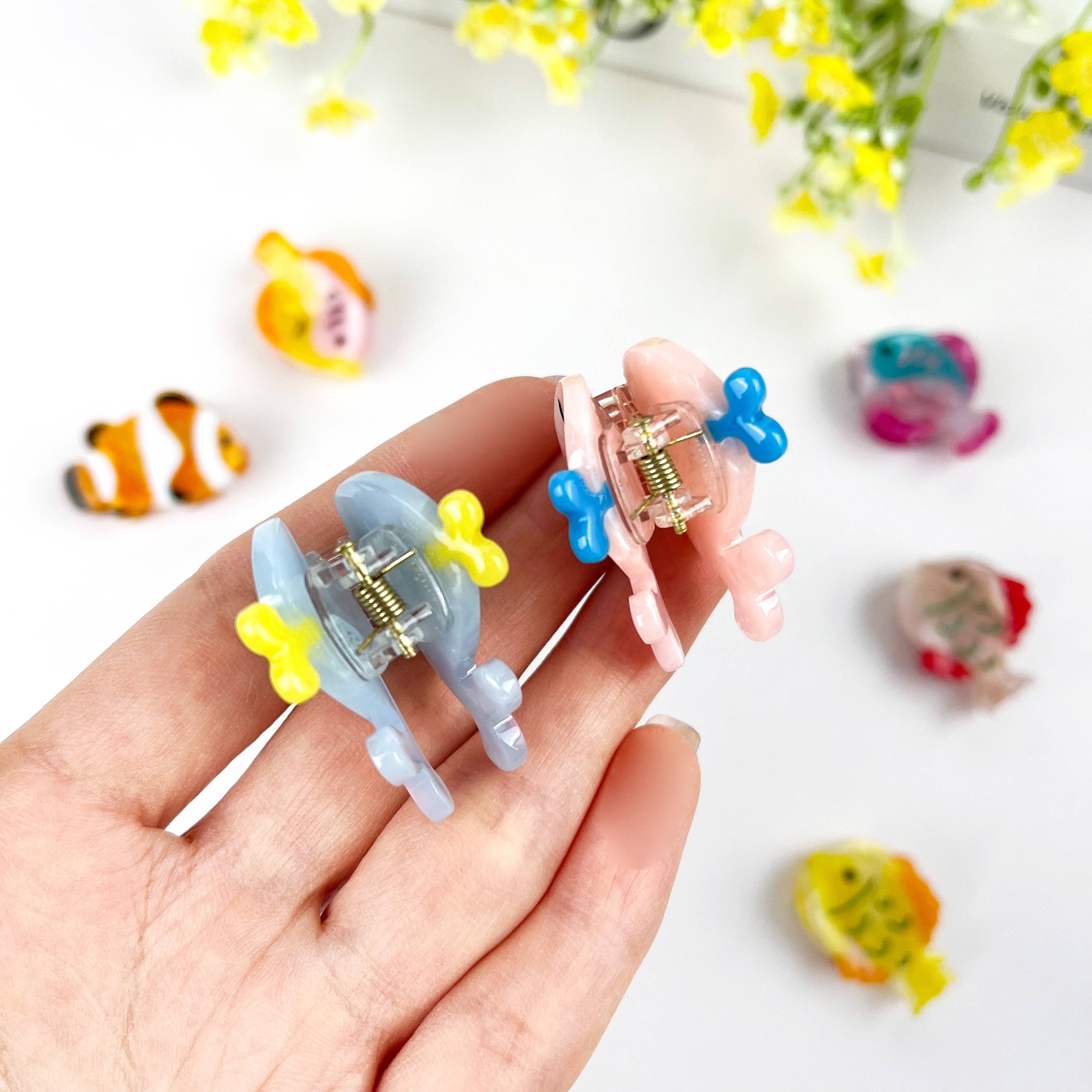 Ocean Fish Mini Claw Clip, Whale Hair Clip