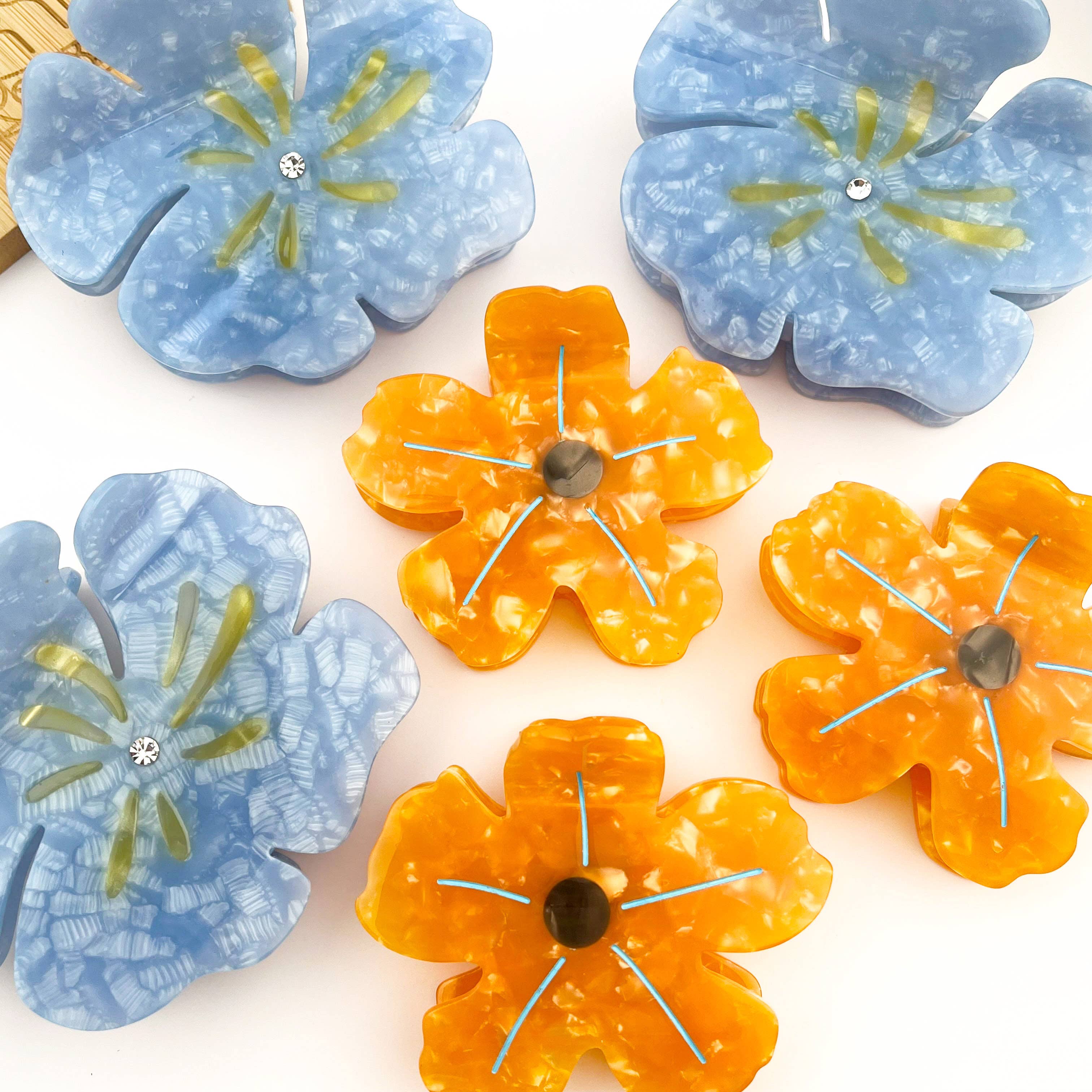 Summer Flower Claw Clip, Beach Hair Clip