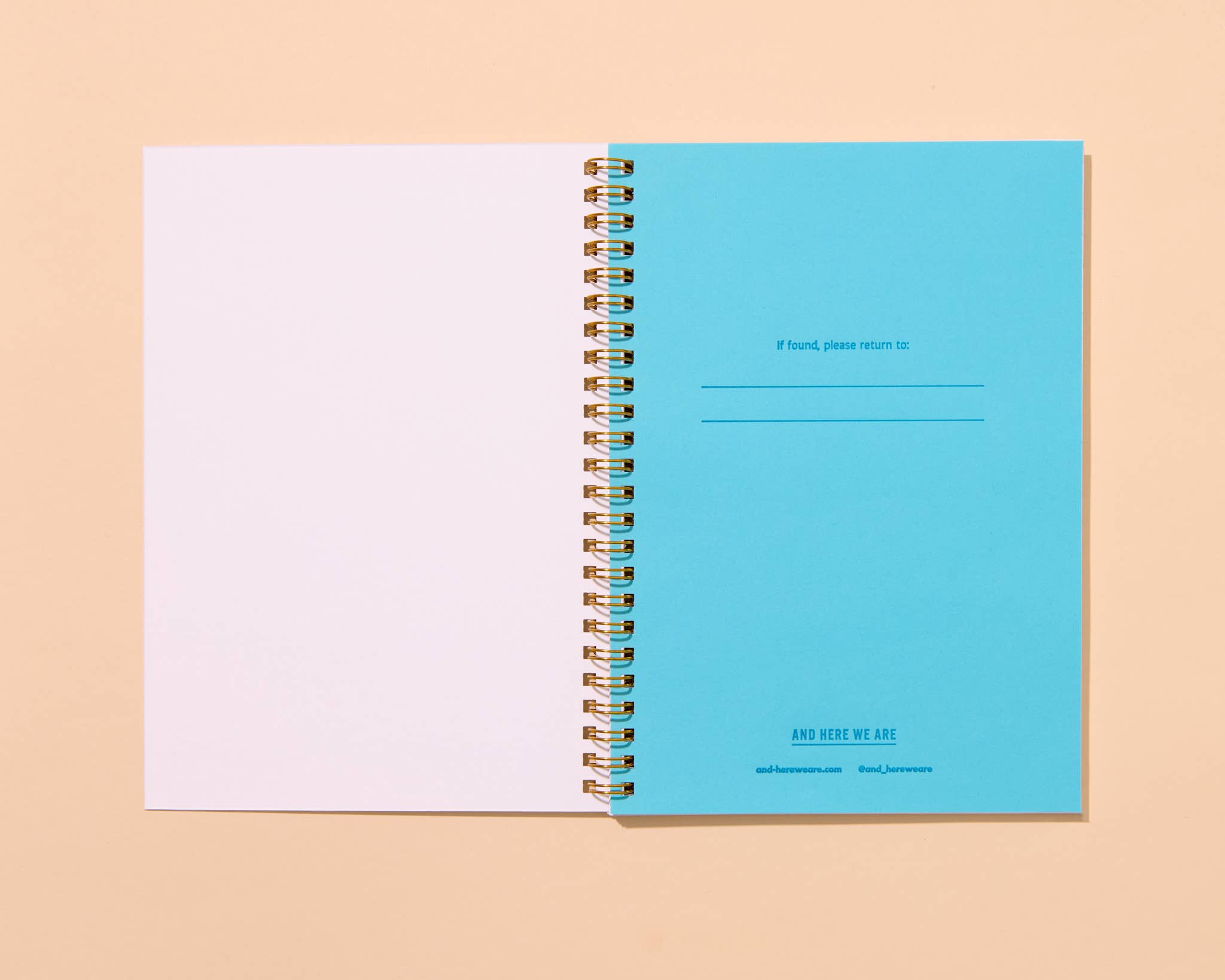 Beachy Summer Letterpress A5 Spiral Notebook—Shell Pattern
