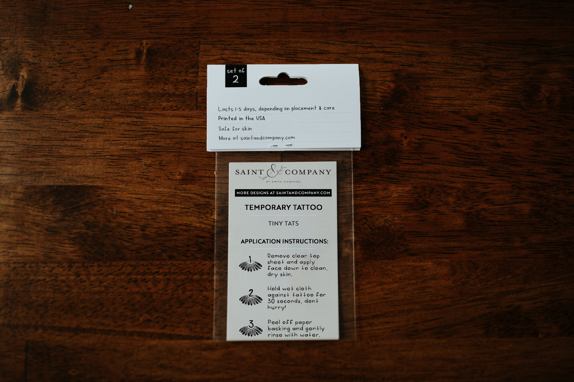 Saint & Company - Tiny Tats Temporary Tattoos