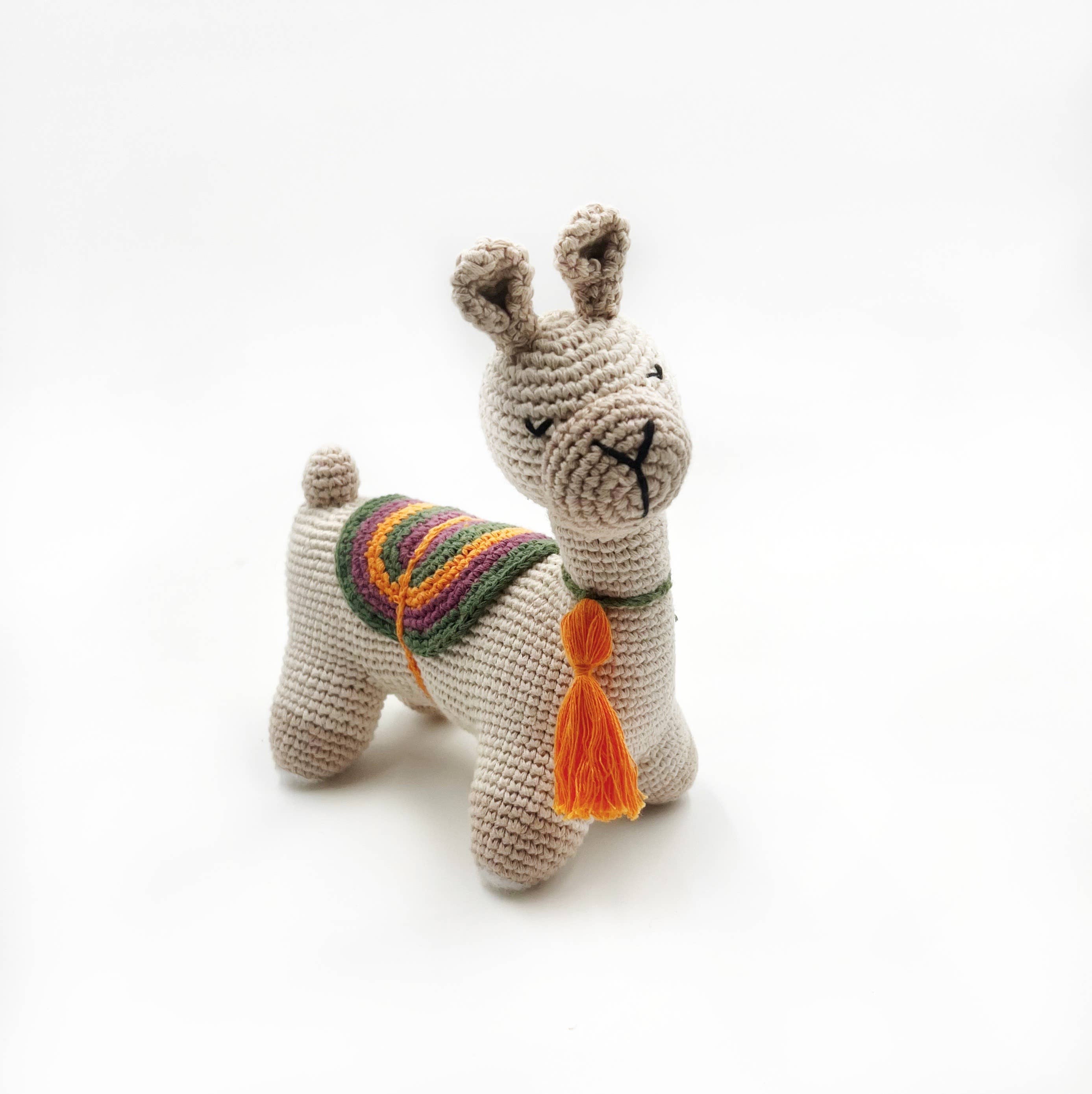 Pebble - Plush Llama Organic Kids Toy - Natural