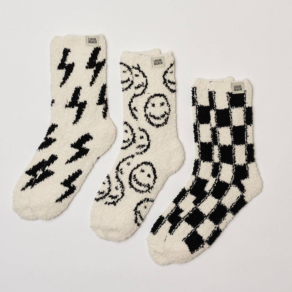 Checker Local Beach Cozy Socks