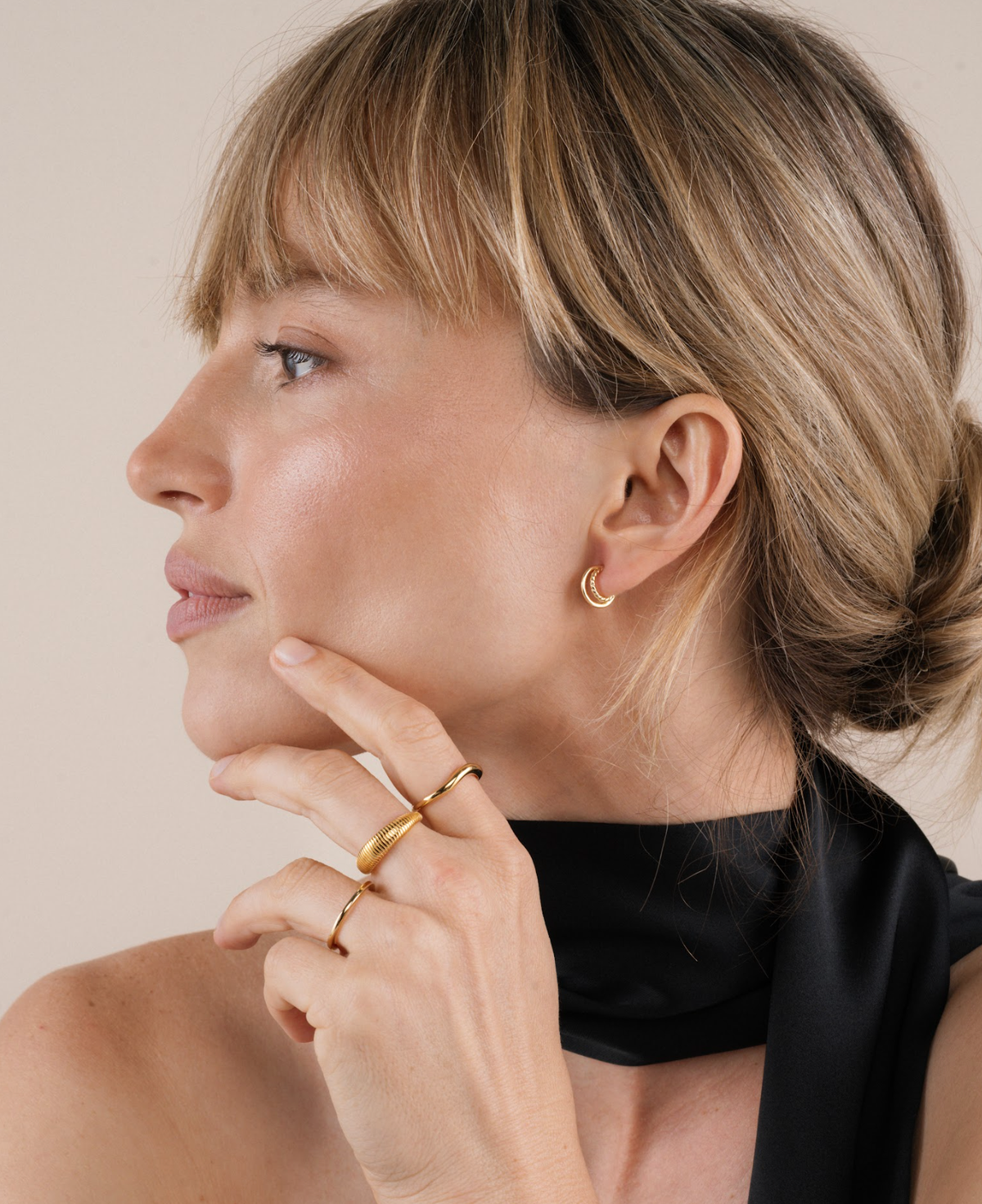 Gold Hoop - Double - Earrings