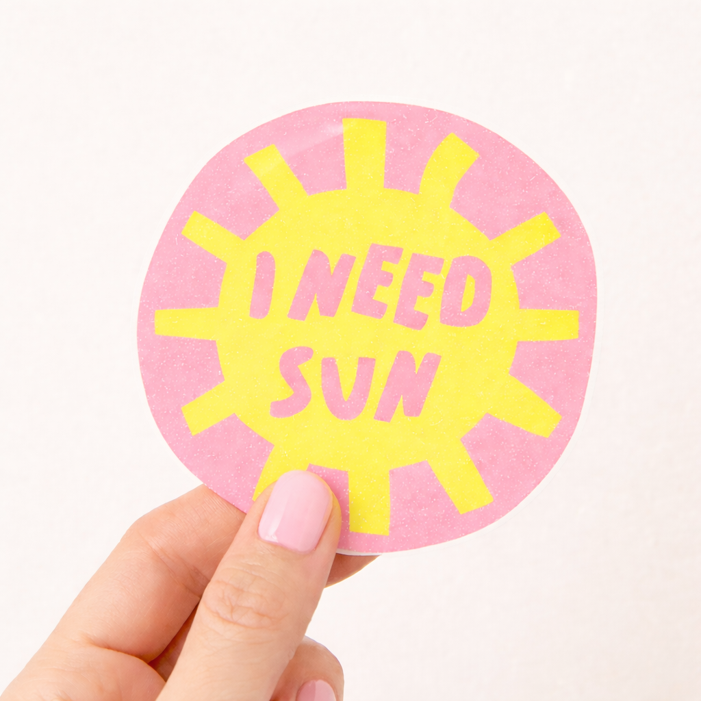I Need Sun Sticker | Summer Sticker | Beach Sticker Coastal