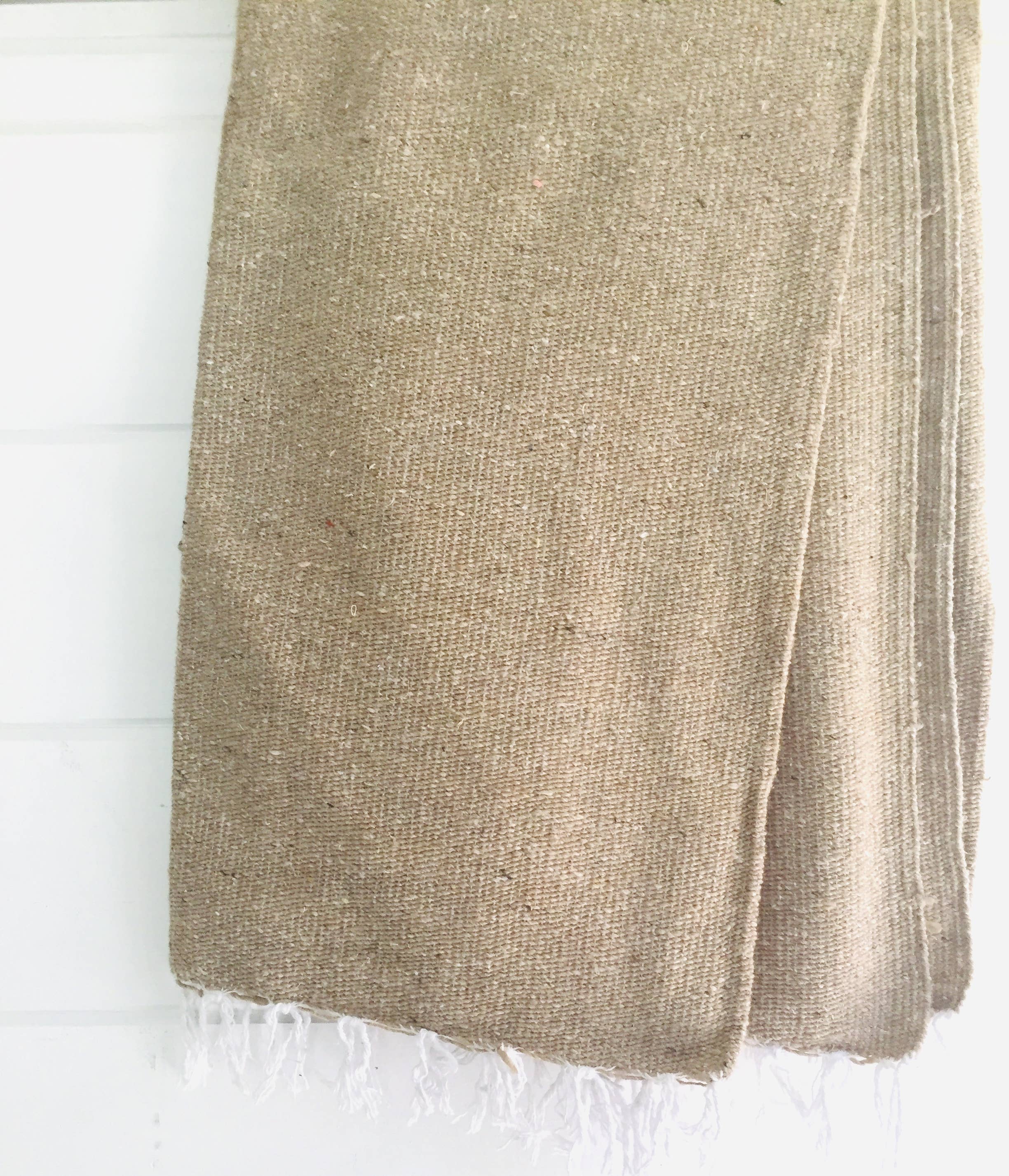 Solid Mexican Throw Blanket | Gold | Tan | Yoga | Mint