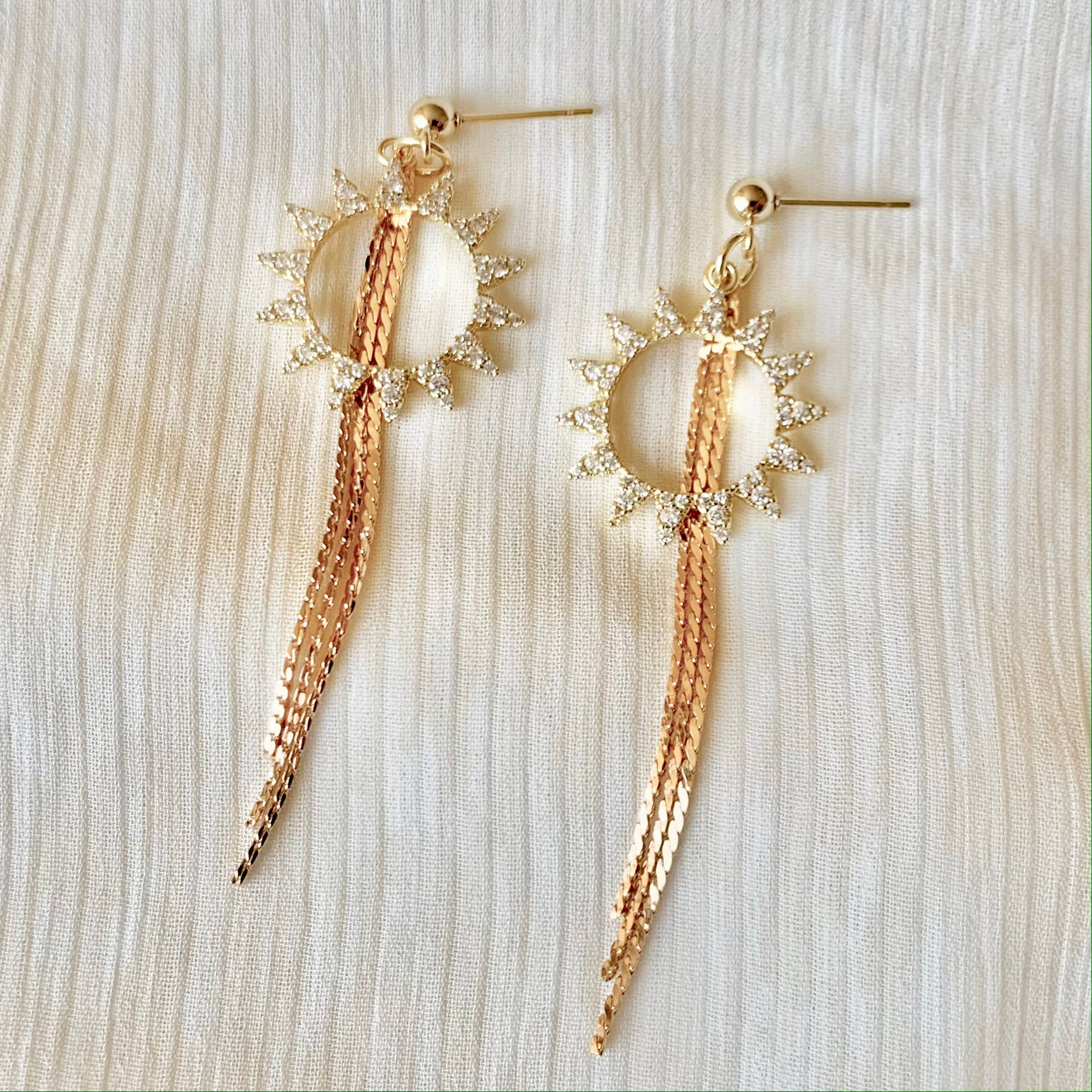 SUNBURSTS | boho-chic | sun tassel earrings
