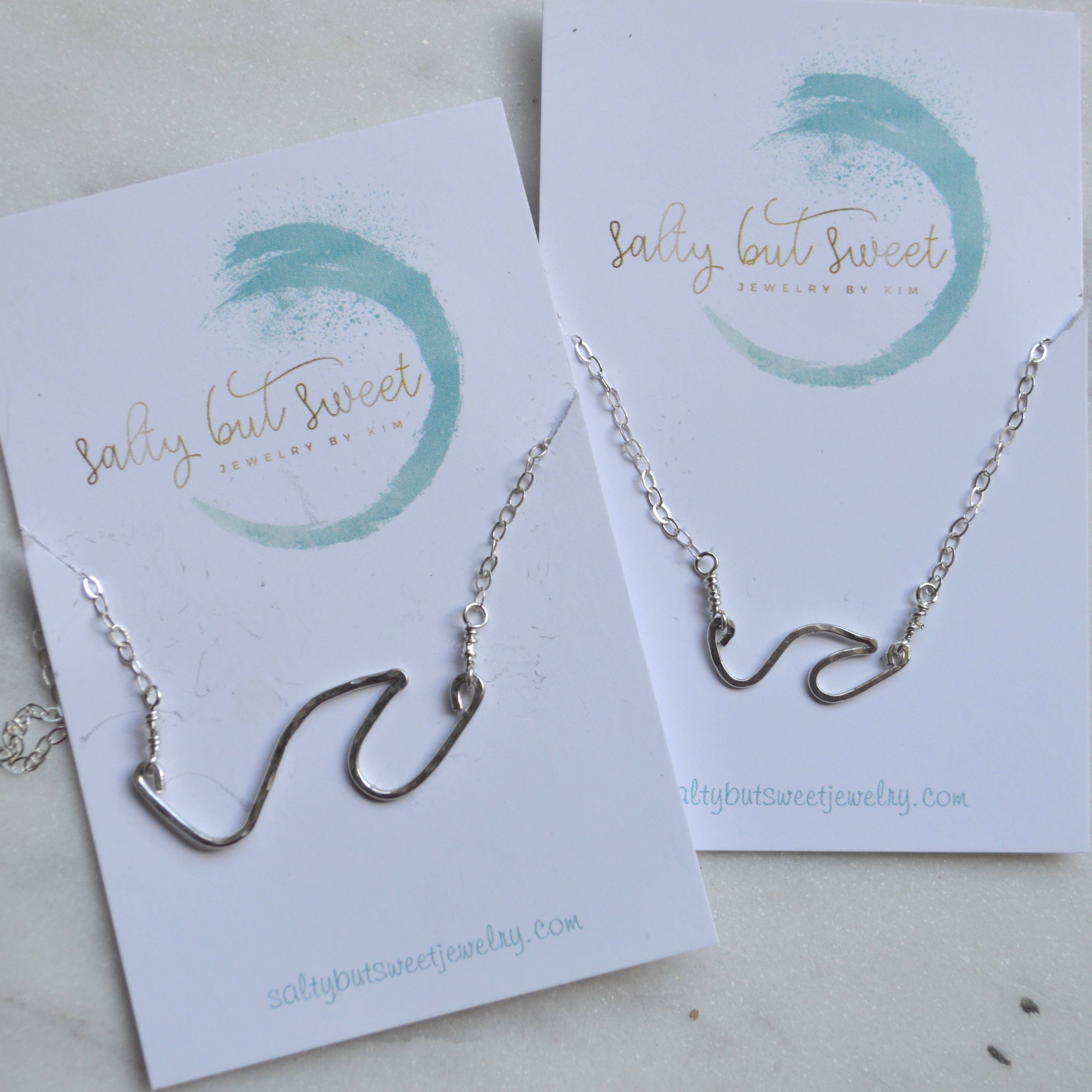 Salty But Sweet - Mini Wave Necklace Sterling