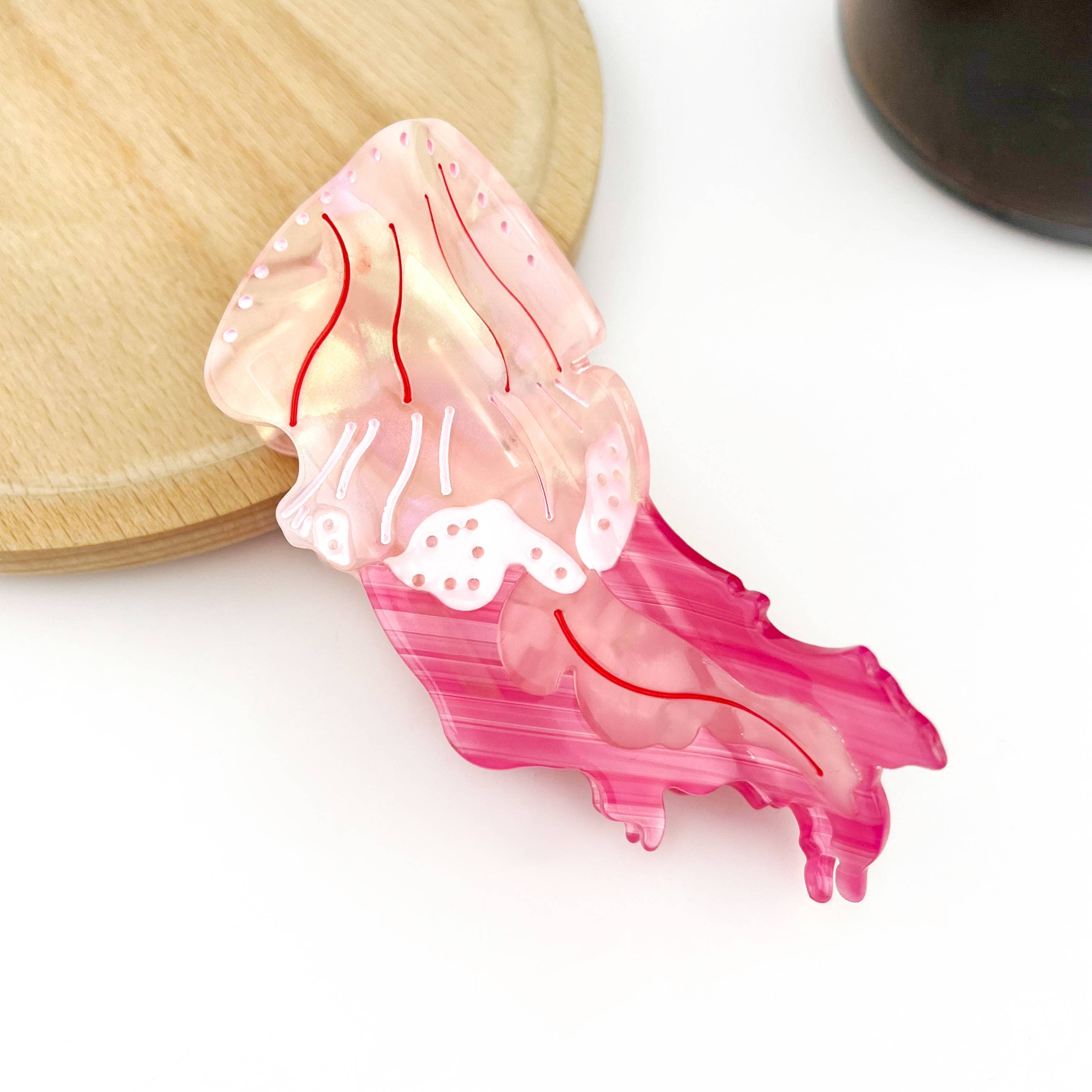 Jellyfish Claw Clip, Acetate Marine Life Series Hair Clip
