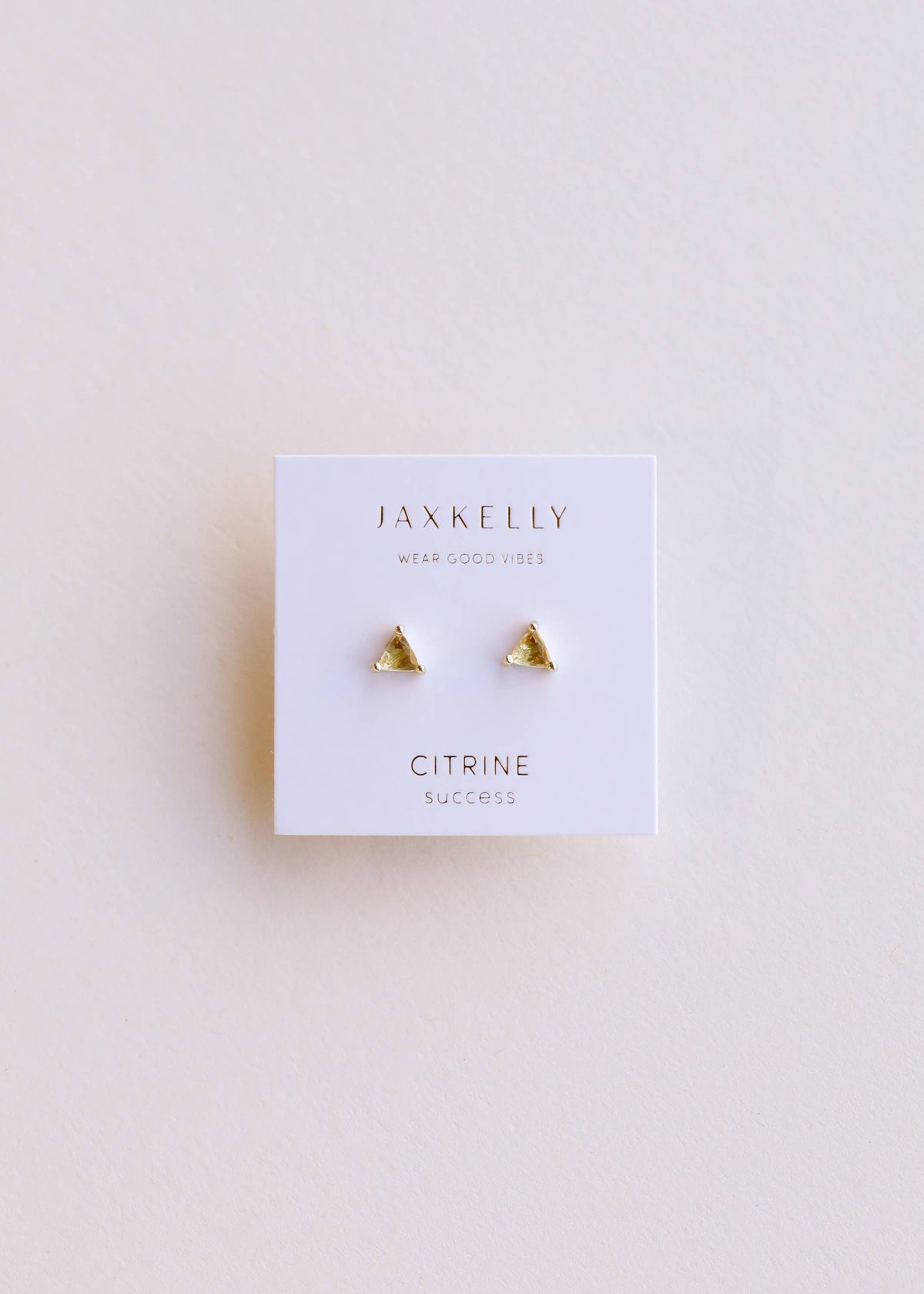 Mini Energy Gem - Citrine - Gold Earrings