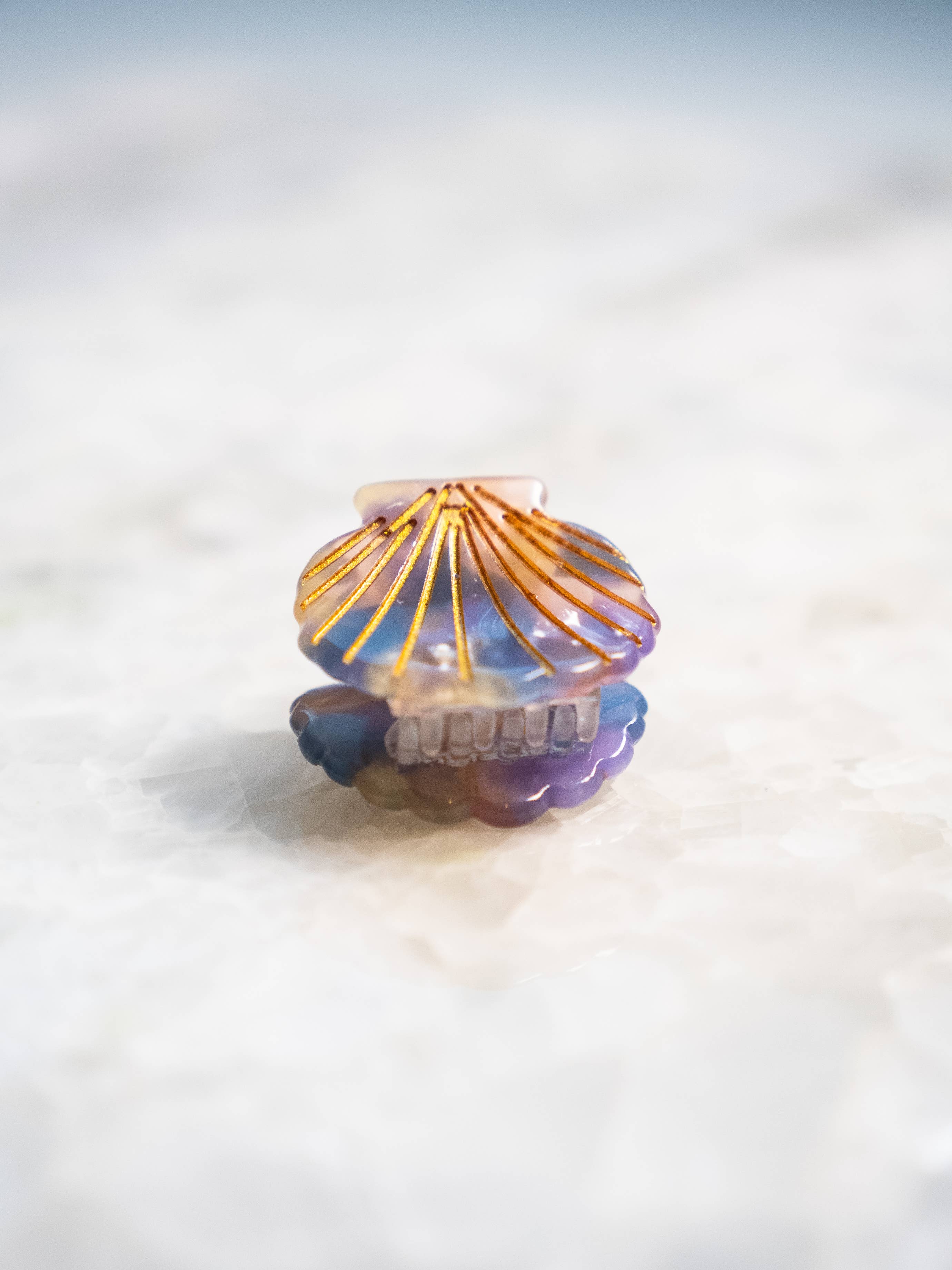 Eco Friendly Scallop Shells Hair Clip, Mini