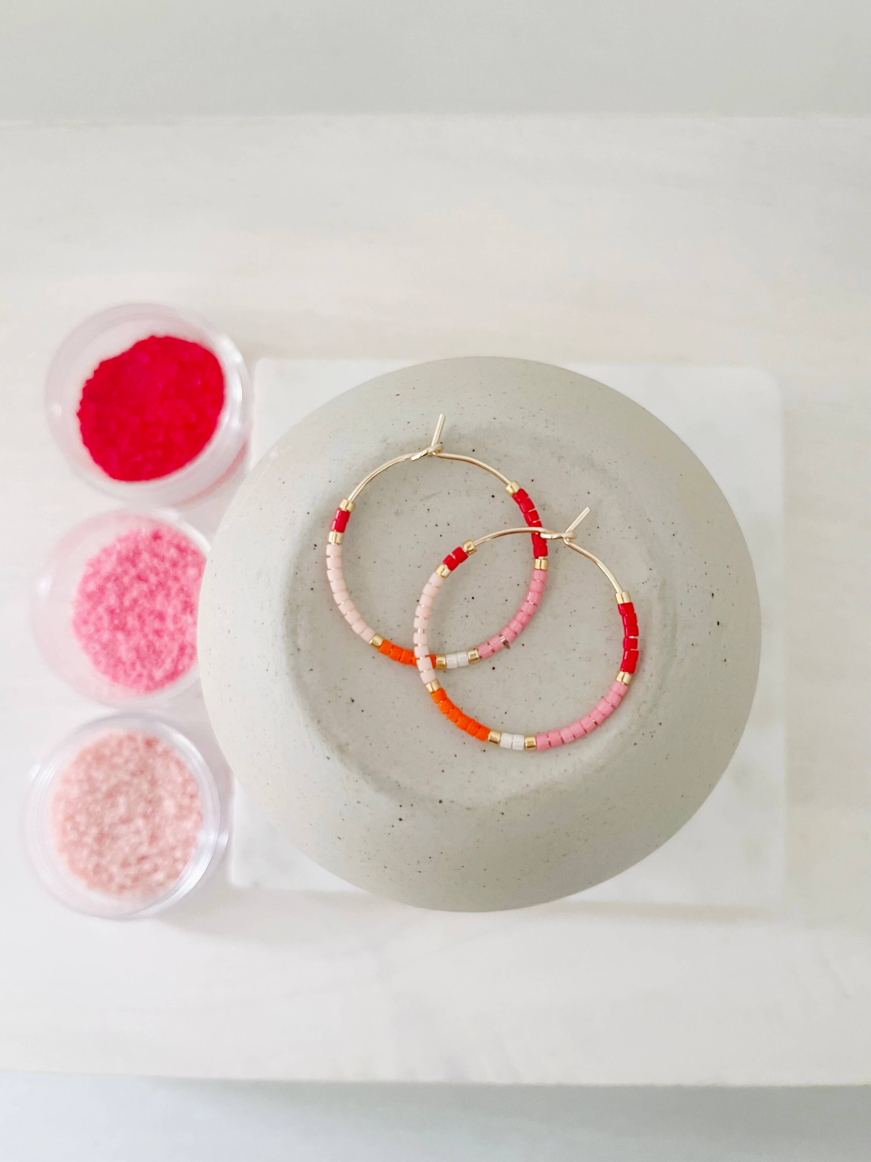 Sorbet miyuki glass beaded hoops