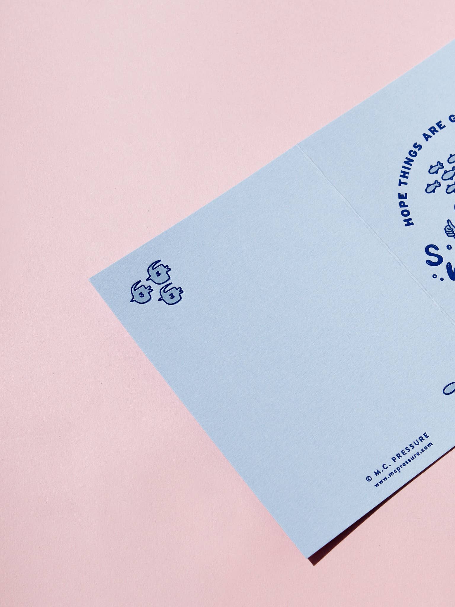 Hope Things Are Going Swimmingly Letterpress Greeting Card