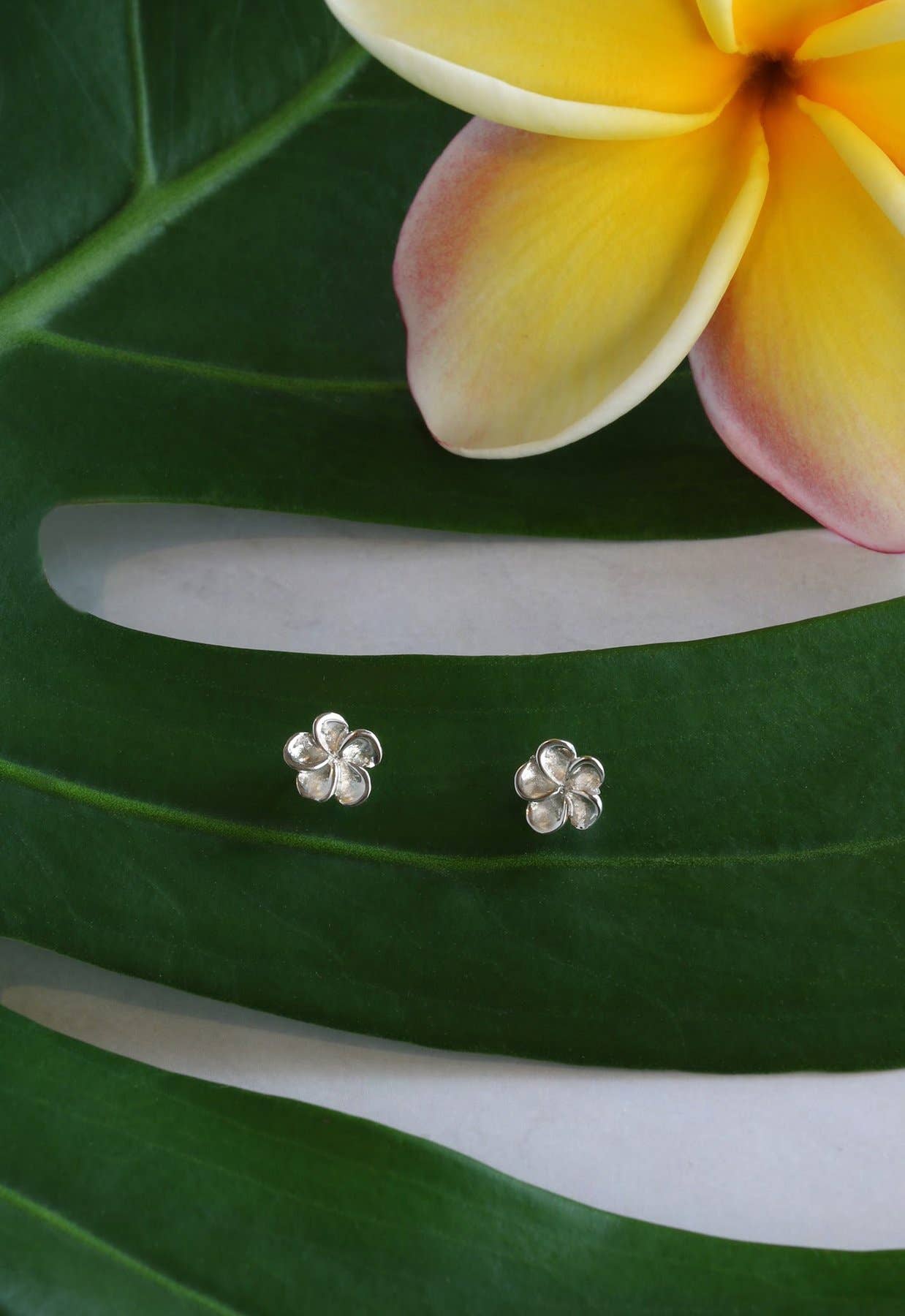 Small Petal Plumeria Studs