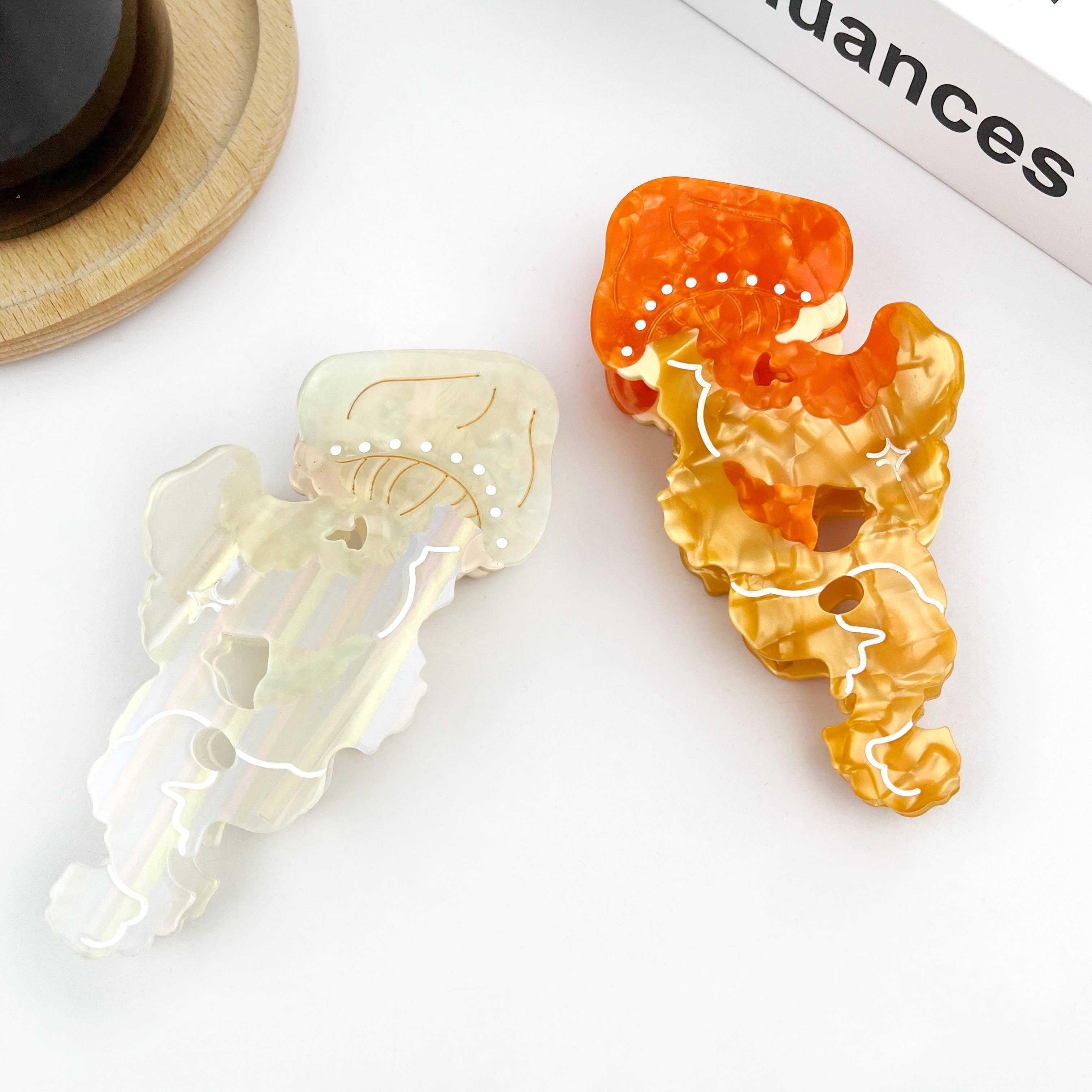 Jellyfish Claw Clip, Acetate Marine Life Series Hair Clip