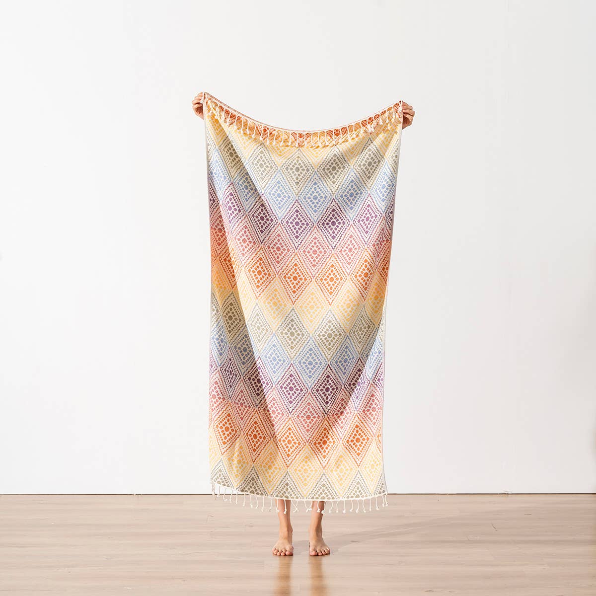 Multicolor Turkish Towel Bath Beach Spa Pool Terry-backed