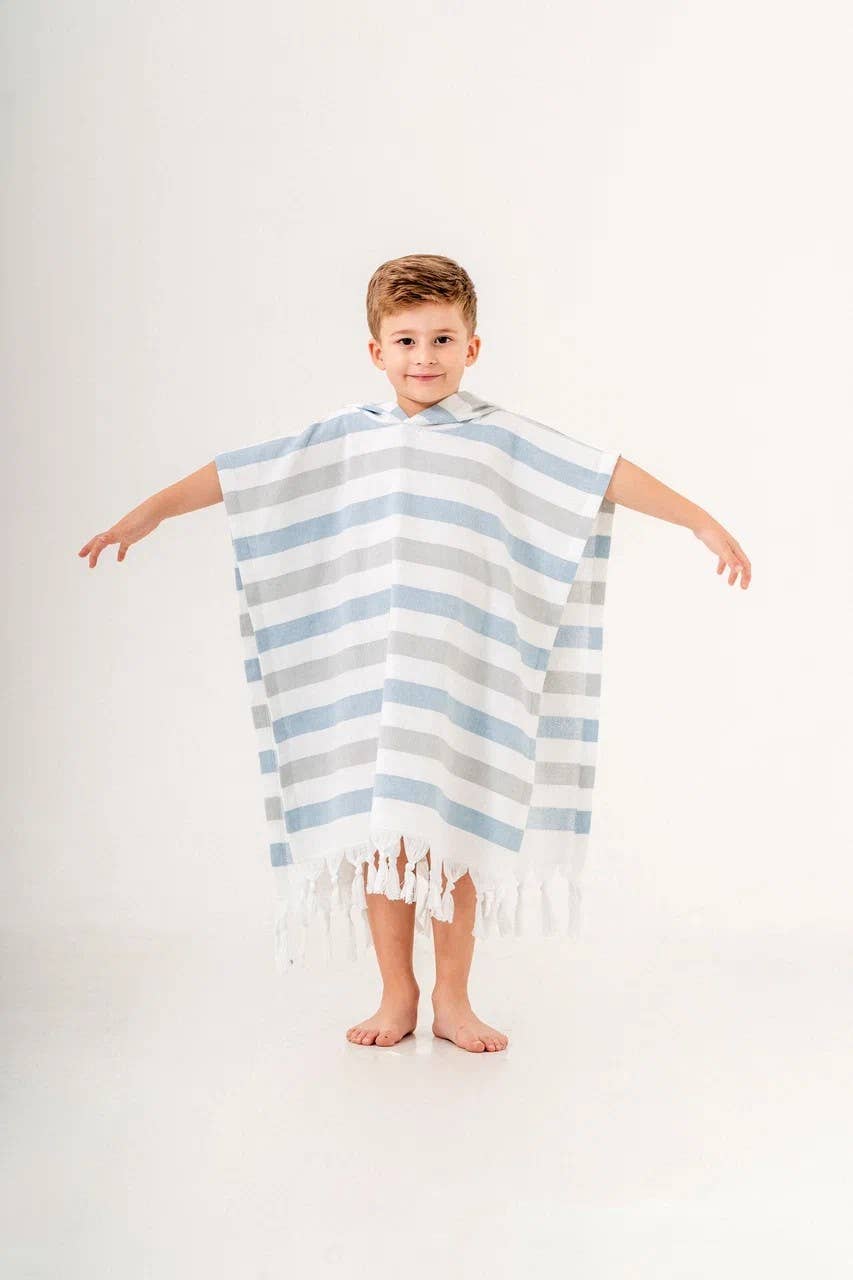 Hooded Poncho Surf Changing Swimming Beach Towel Terrybacked