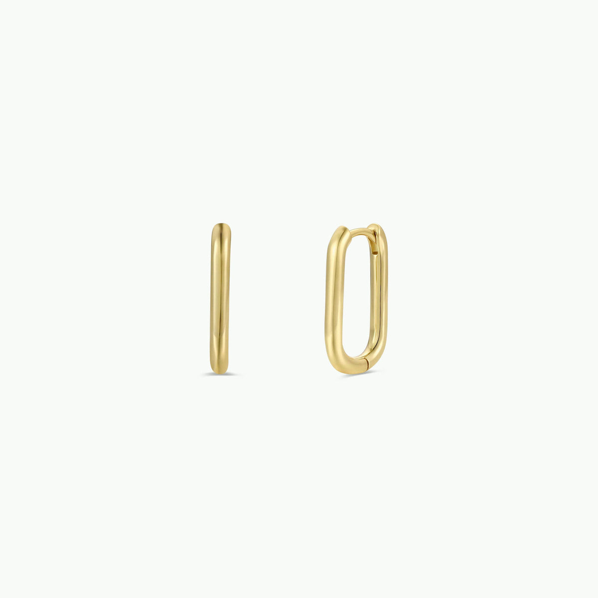 Gold Rectangular Hoop Earrings