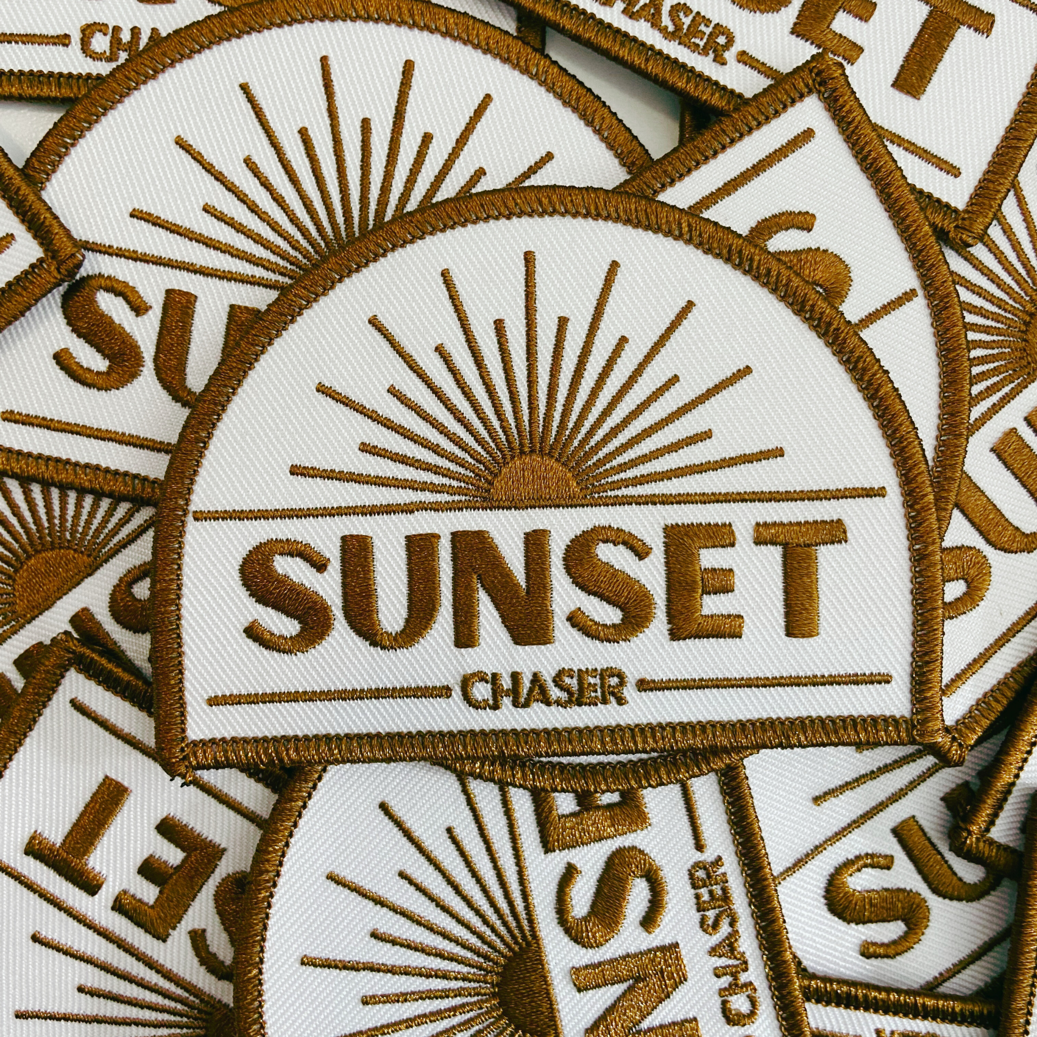3.5" SUNSET Chaser - Embroidered Hat Patch
