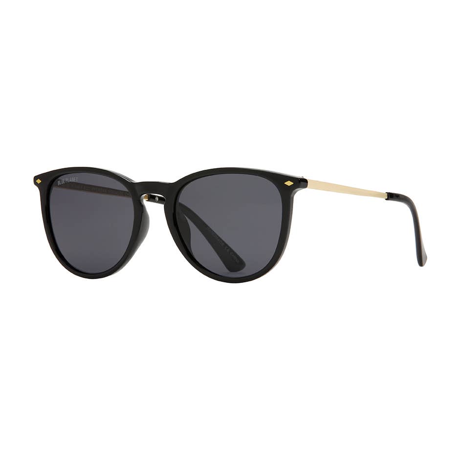 Aire - Black + Gold, Smoke Polarized Sunglasses