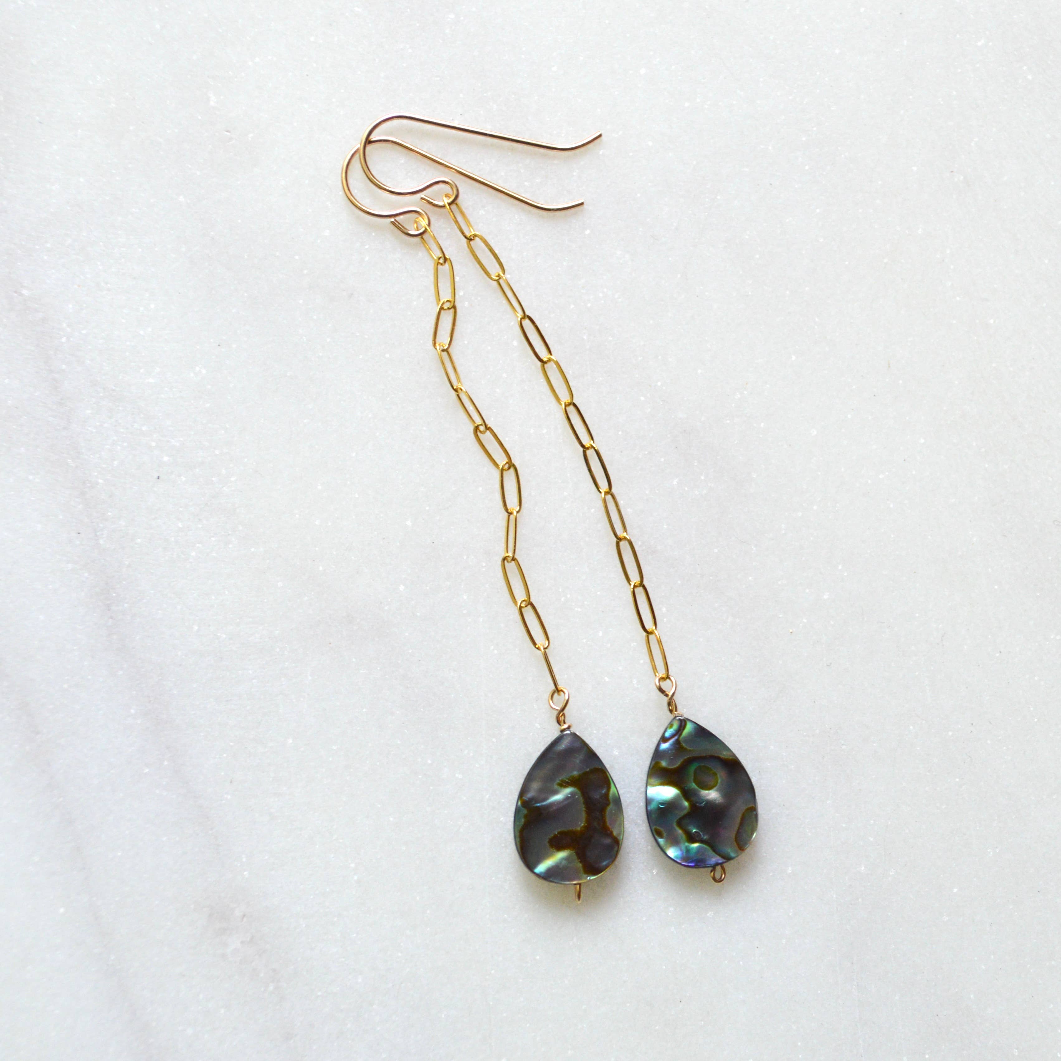 Abalone Teardrop Earrings