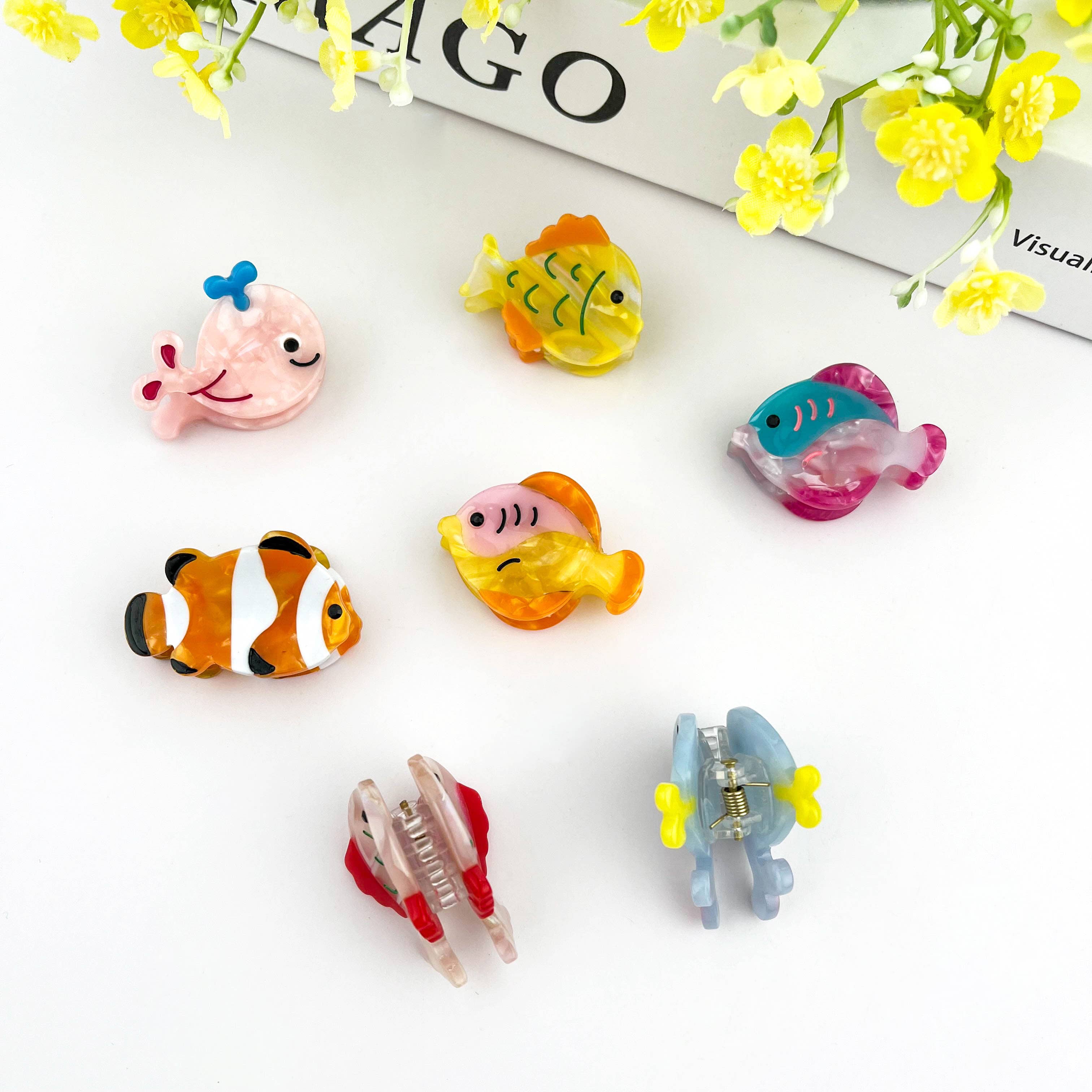 Ocean Fish Mini Claw Clip, Whale Hair Clip
