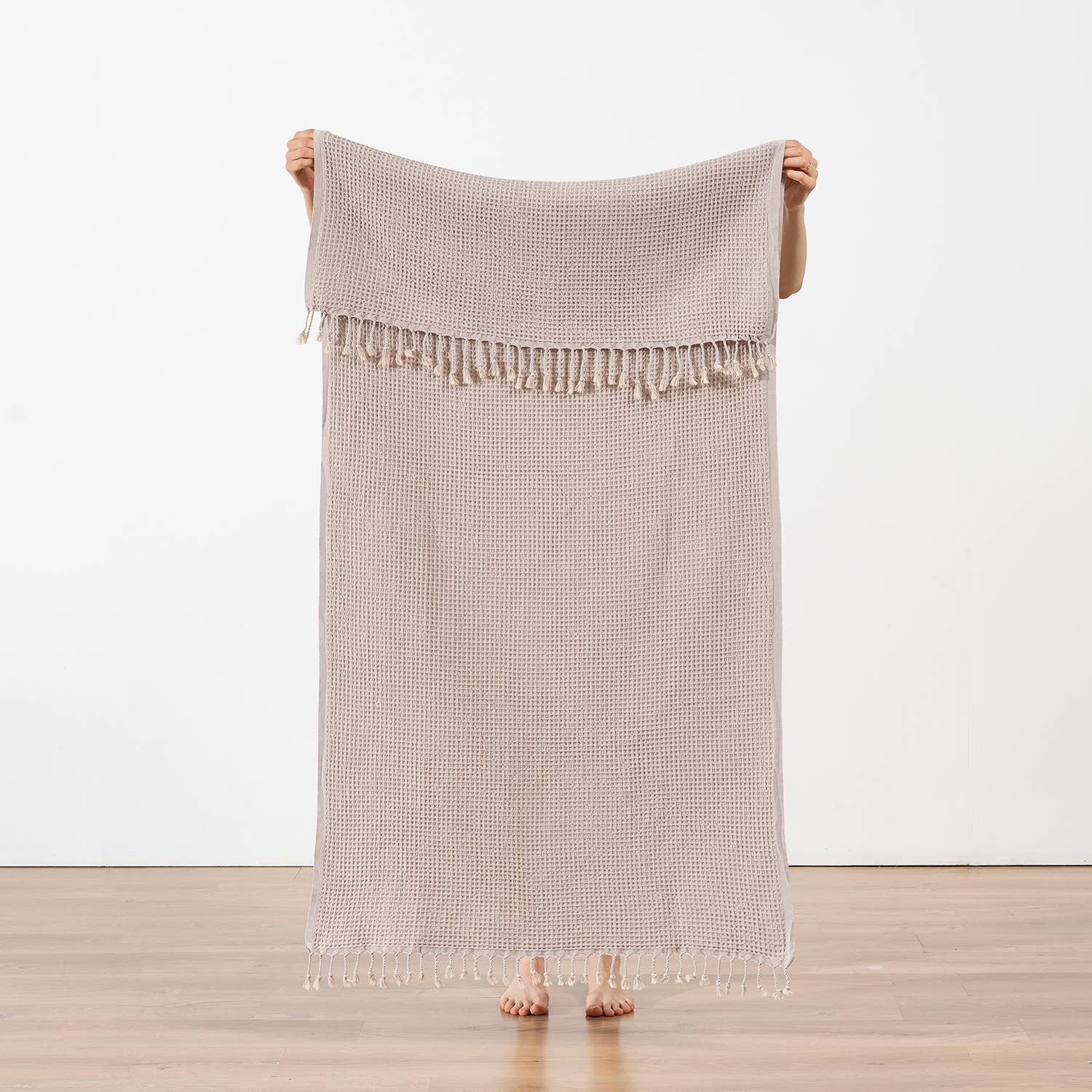 Stonewashed Waffle Beach Towel Turkish Hamam Fouta Vintage