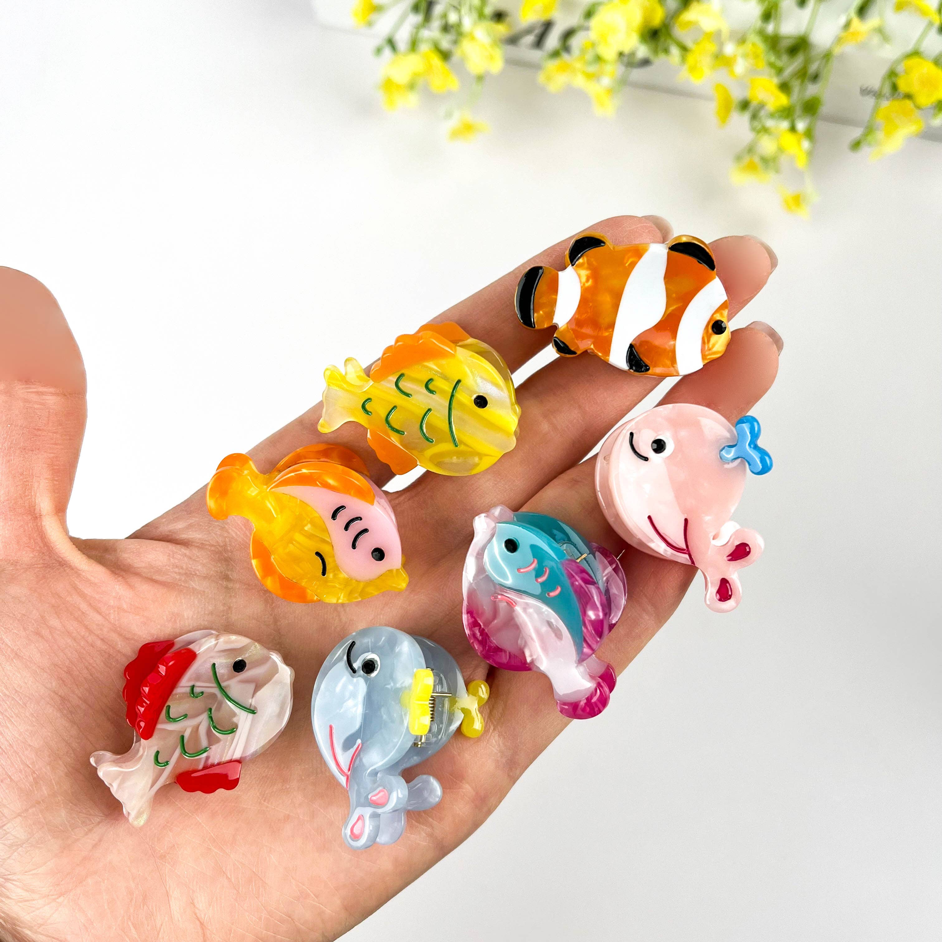 Ocean Fish Mini Claw Clip, Whale Hair Clip