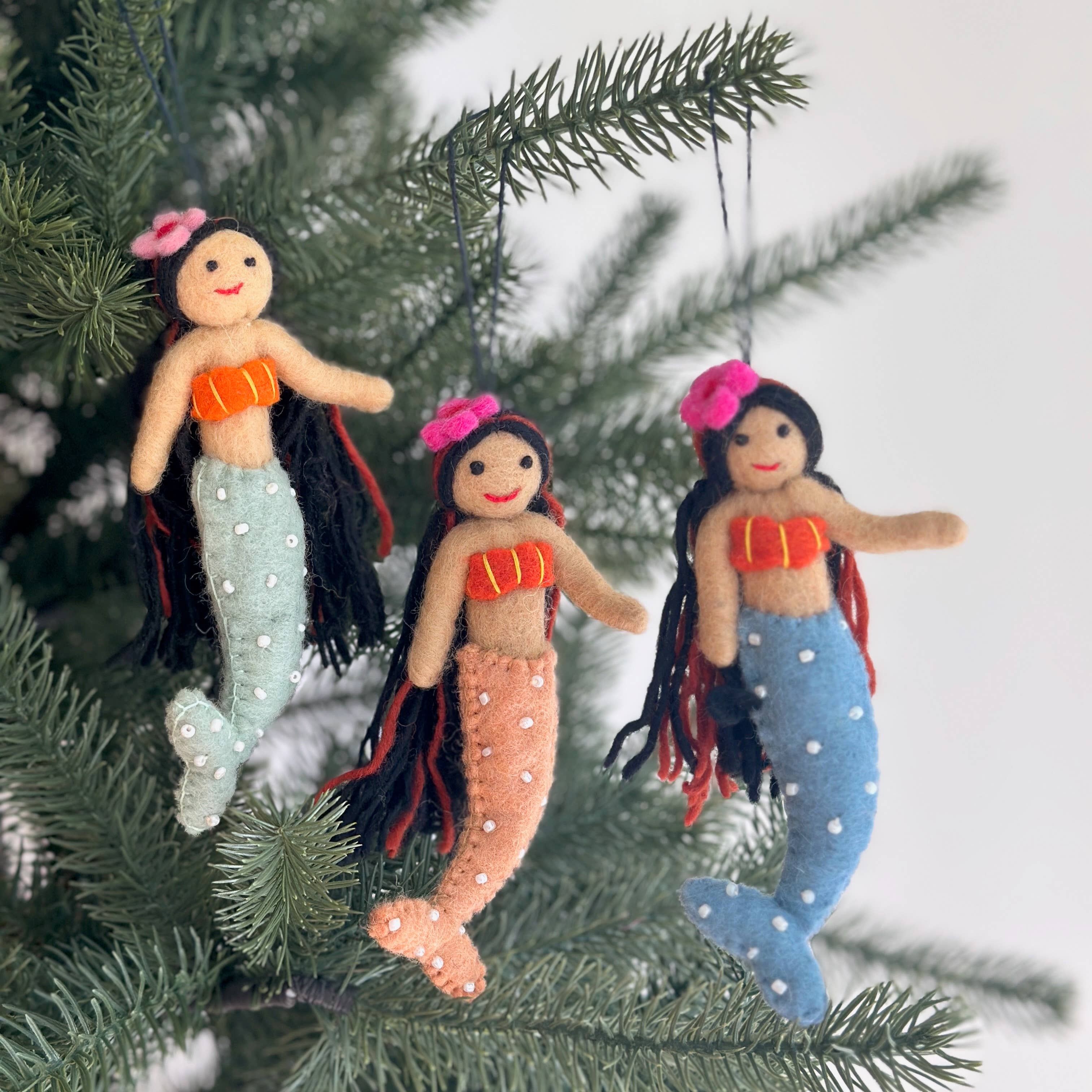 Felt Silk Sea Mermaid Ornament